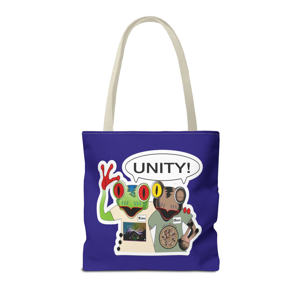 Medium size Mc Frogs Unity Sticker Tote Bag.  Printed on both sides.
