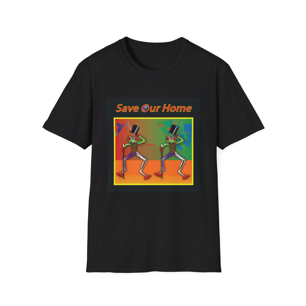 Dancing Frogs, Top Hats and Canes Unisex Softstyle T-Shirt