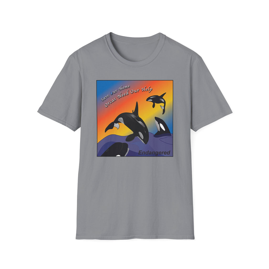 Orca at Play Unisex Softstyle T-Shirt