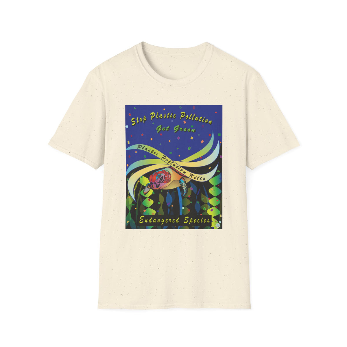 Plastic Pollution Sea Turtle Softstyle T-Shirt