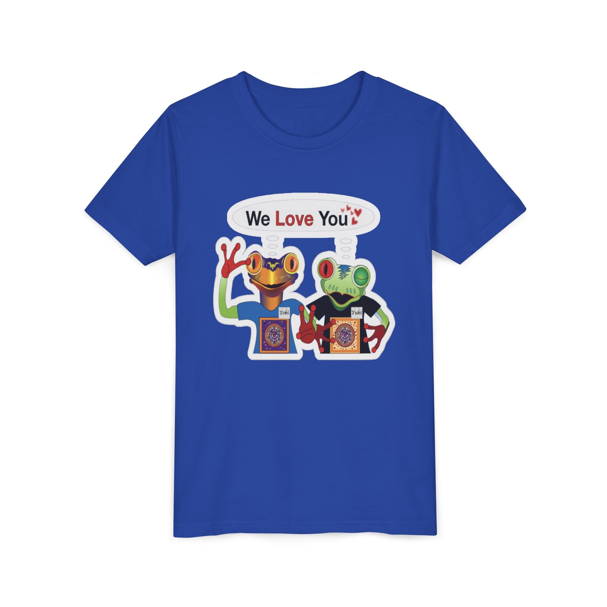 Mc Frogs  say "We Love You" Kids Sticker Tee