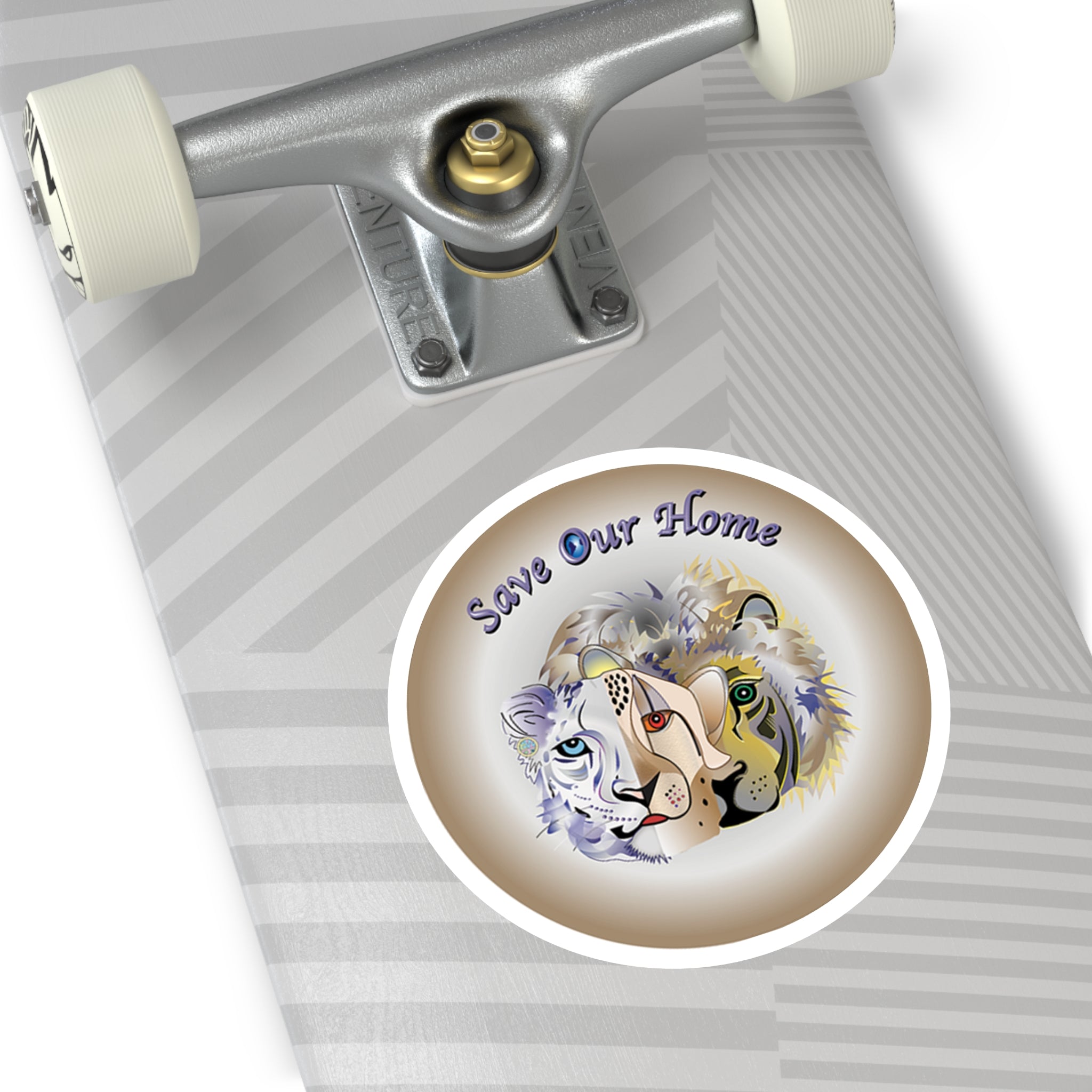 Snow Leopard, Cheetah, Lion Indoor Outdoor Sticker