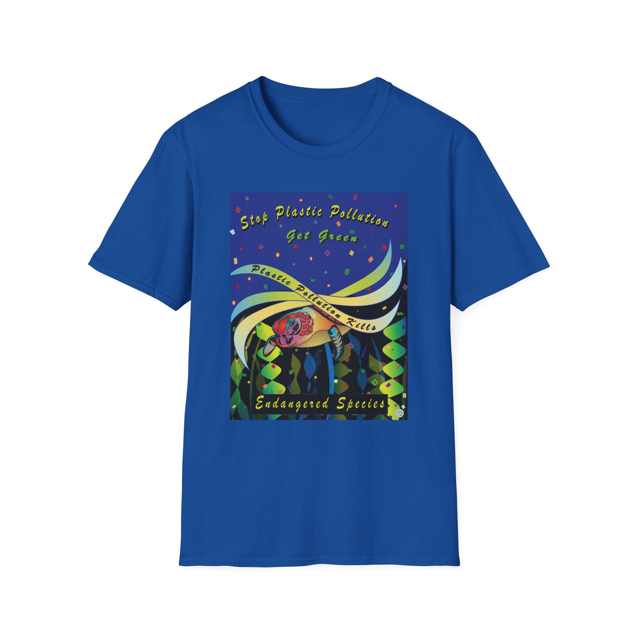 Plastic Pollution Sea Turtle Softstyle T-Shirt