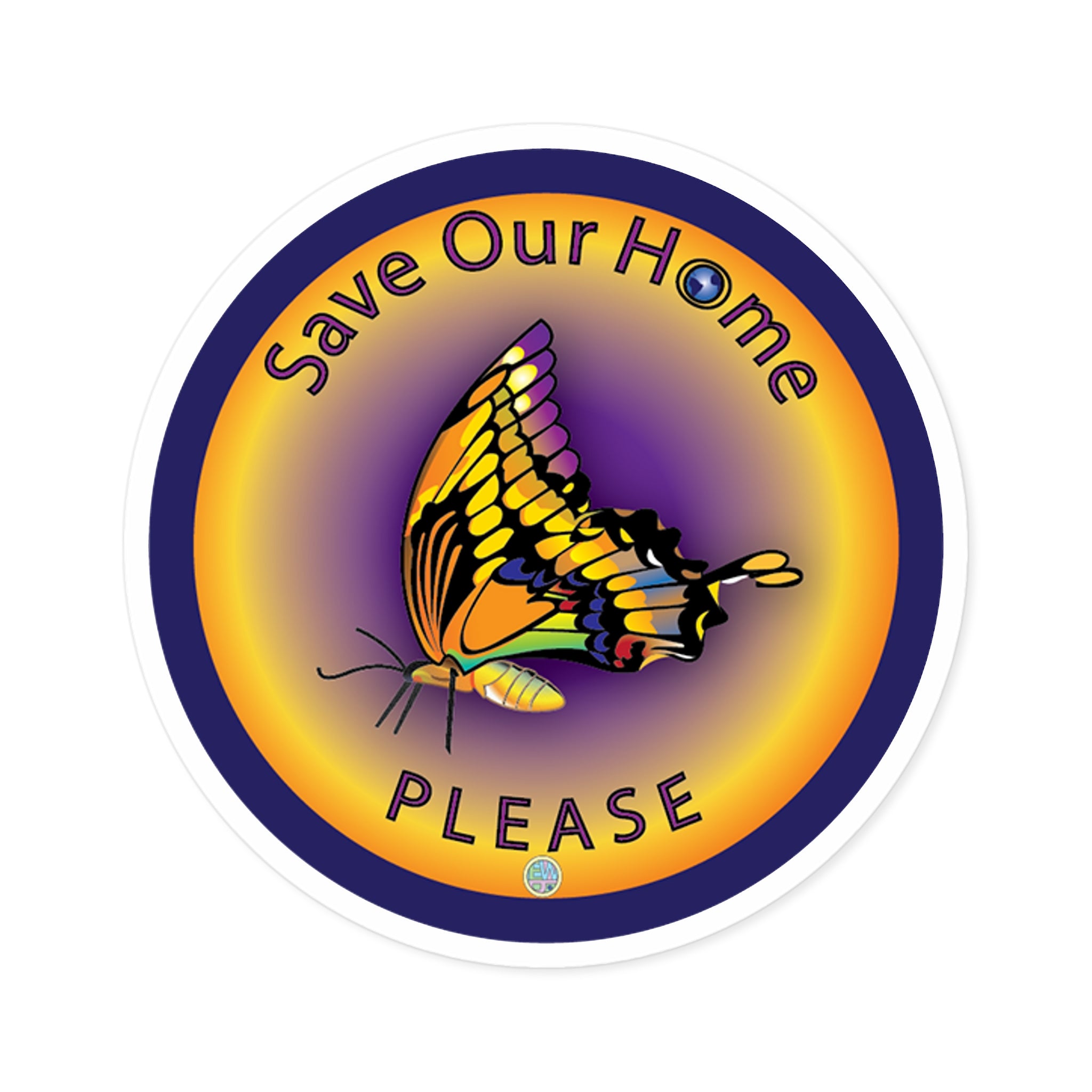Butterfly Beautiful Round Sticker