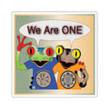 We Are One Frogs  4" Sticker