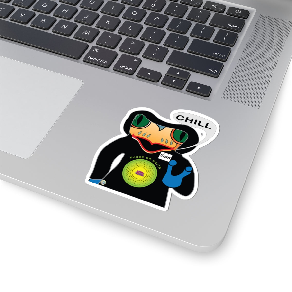 Sam McFrog  Kiss-Cut Sticker Chill