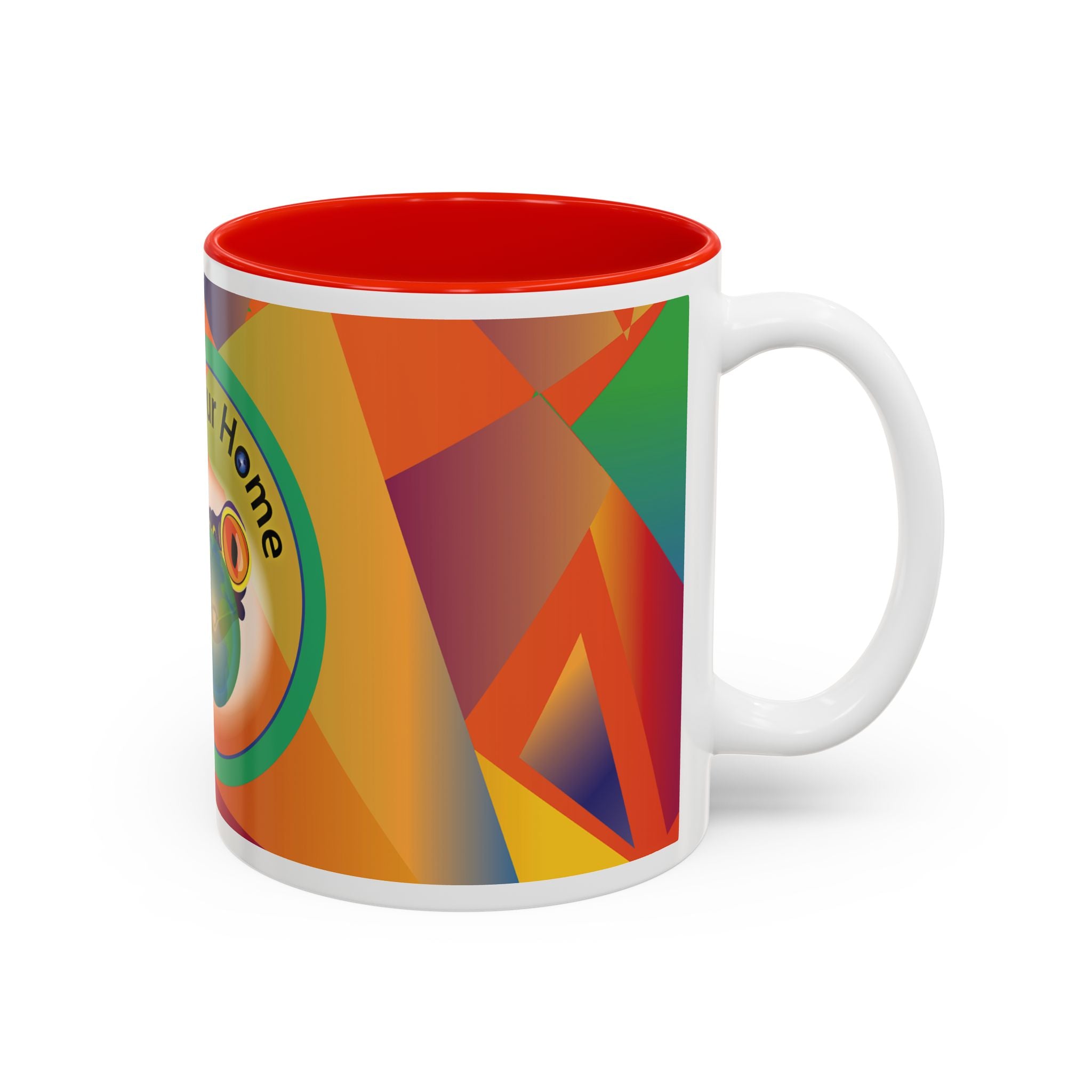 Frog Earth Bubble — Two-Tone Coffee Cup (11oz)