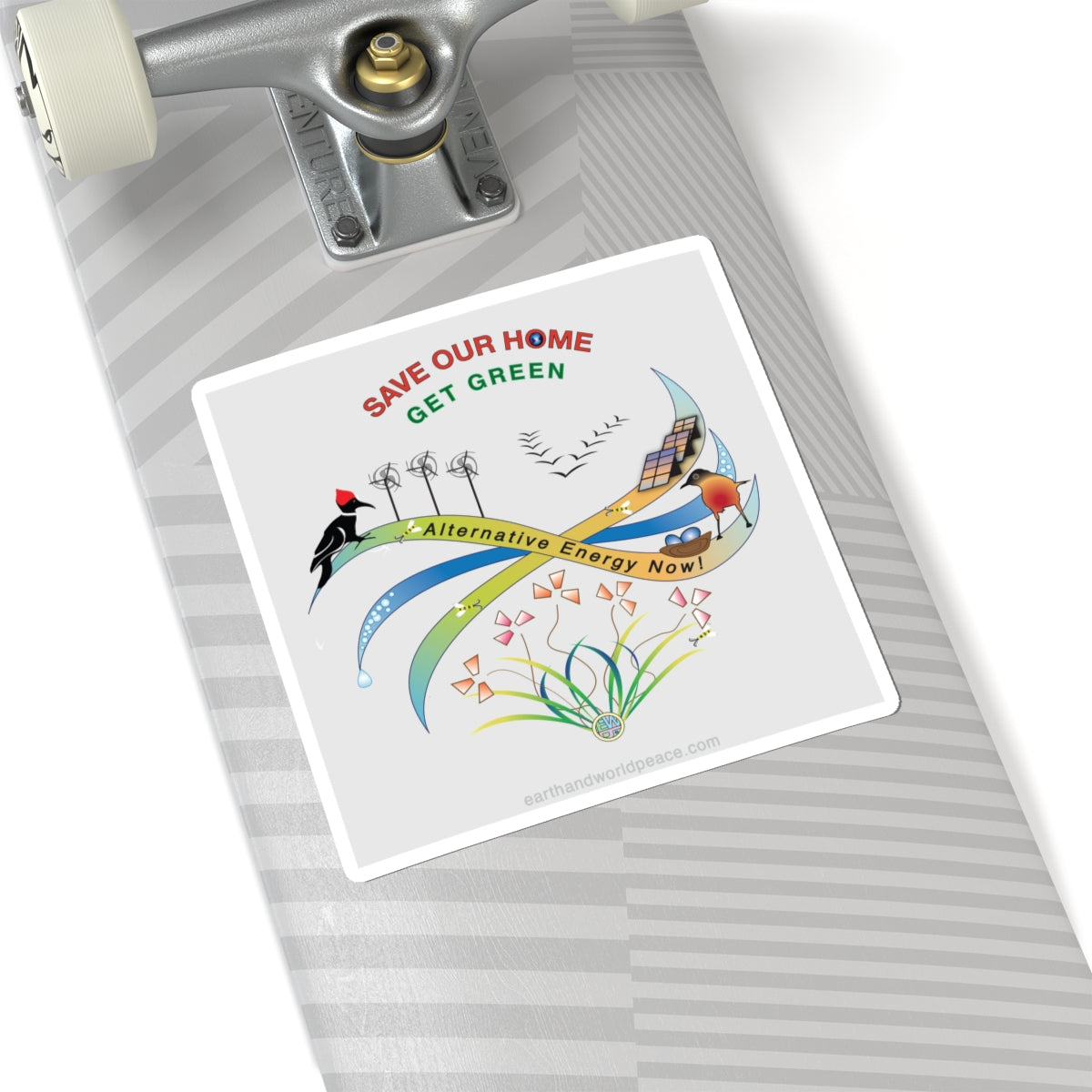 Alternative Energy Sticker, Solar, Wind & Water Power