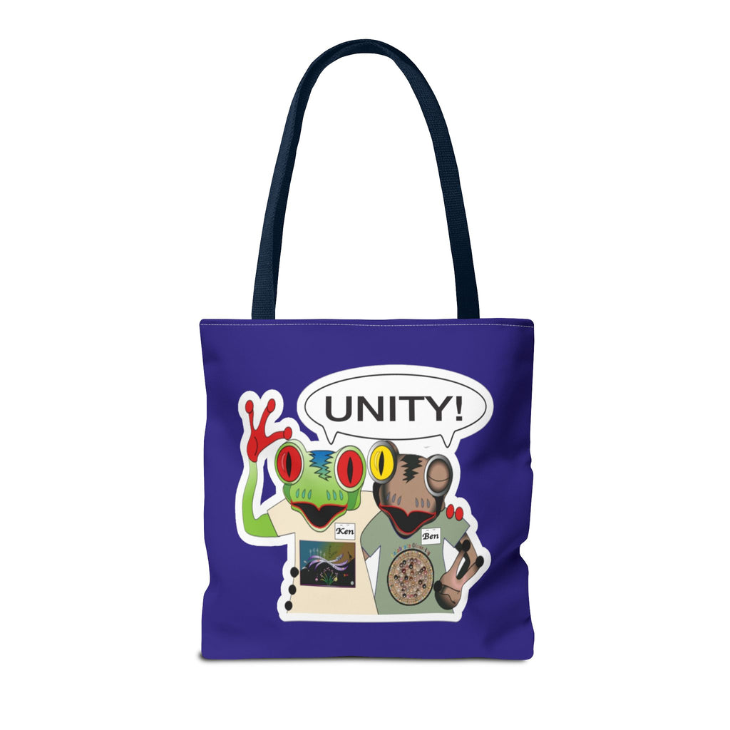 Medium size Mc Frogs Unity Sticker Tote Bag.  Printed on both sides.