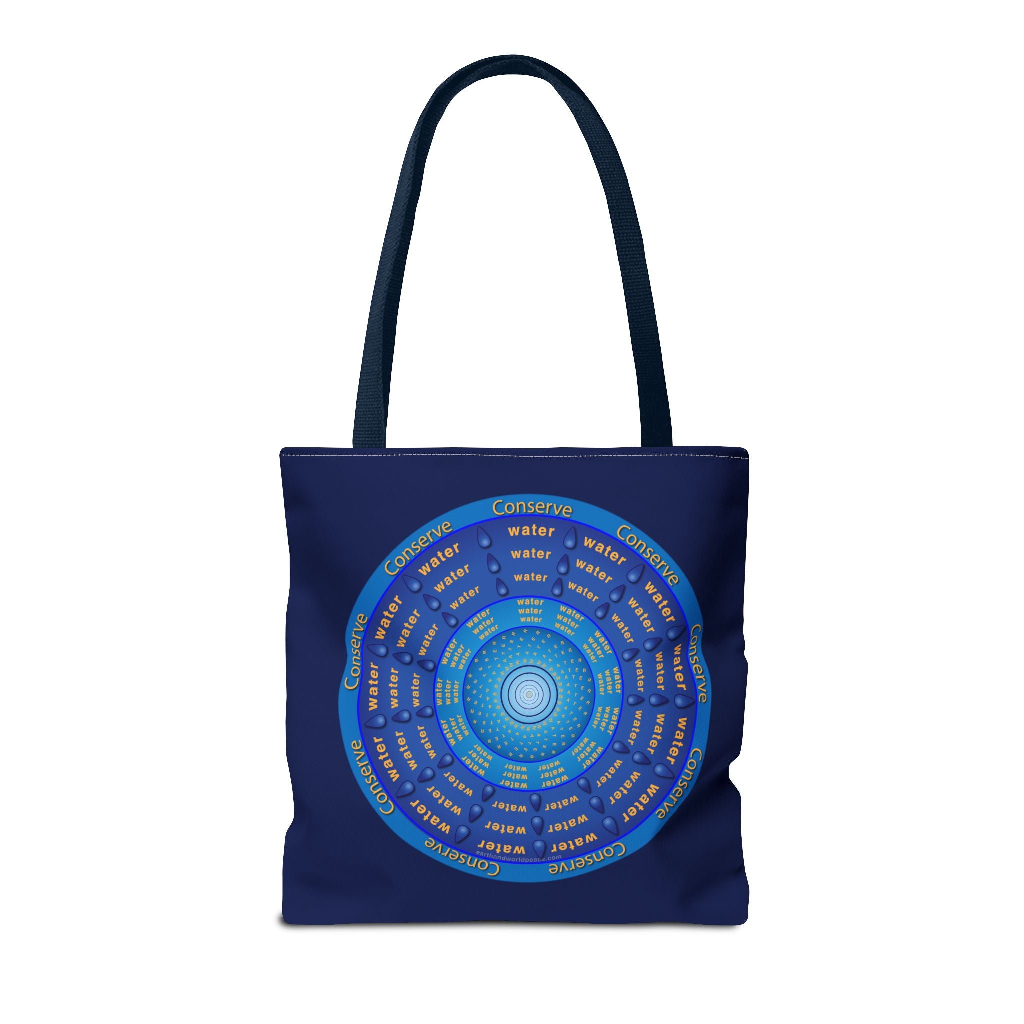 Conserve Water Blue & Gold Tote Bag