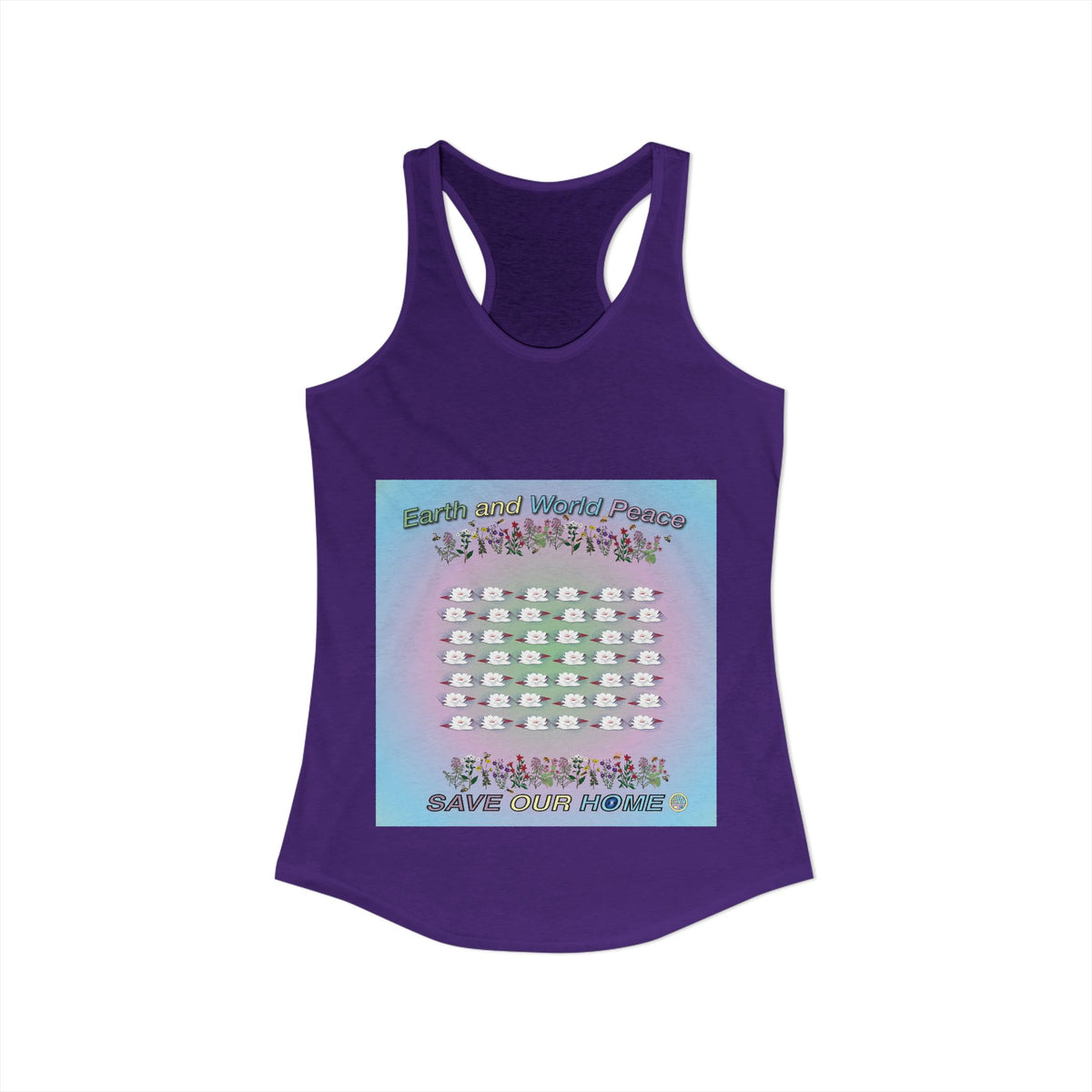 Fields of Lotus Flower Tank Top