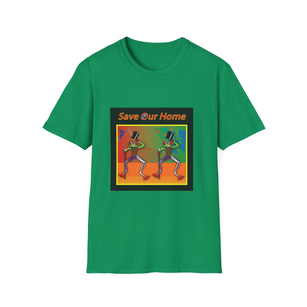Dancing Frogs, Top Hats and Canes Unisex Softstyle T-Shirt