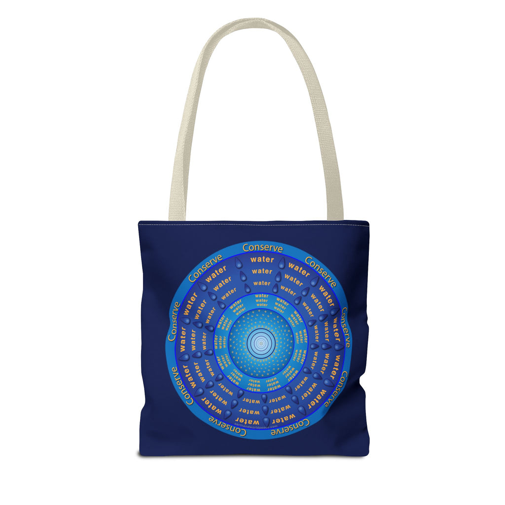 Conserve Water Blue & Gold Tote Bag