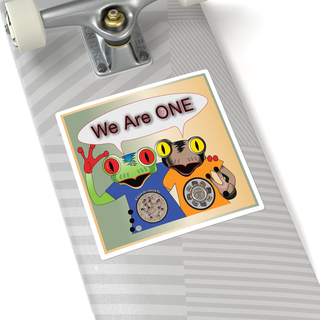 We Are One Frogs  4" Sticker