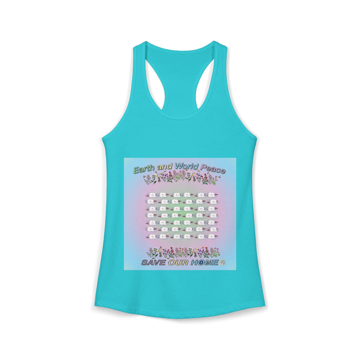 Fields of Lotus Flower Tank Top
