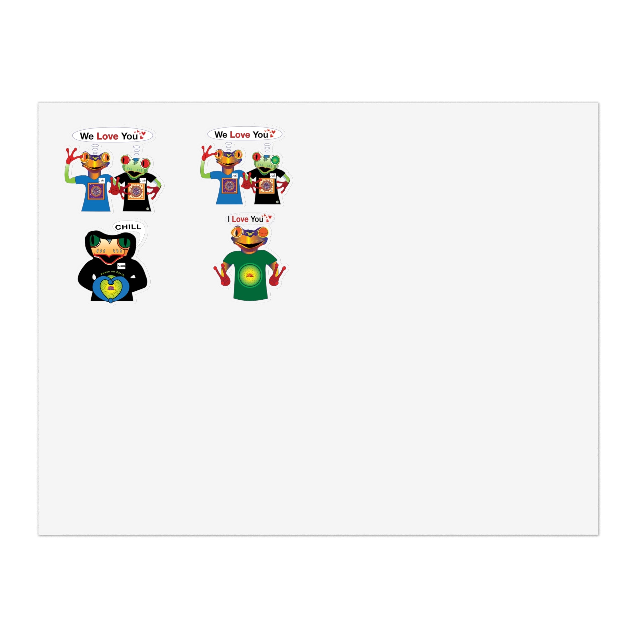 Mc Frogs Love You Sticker Sheets