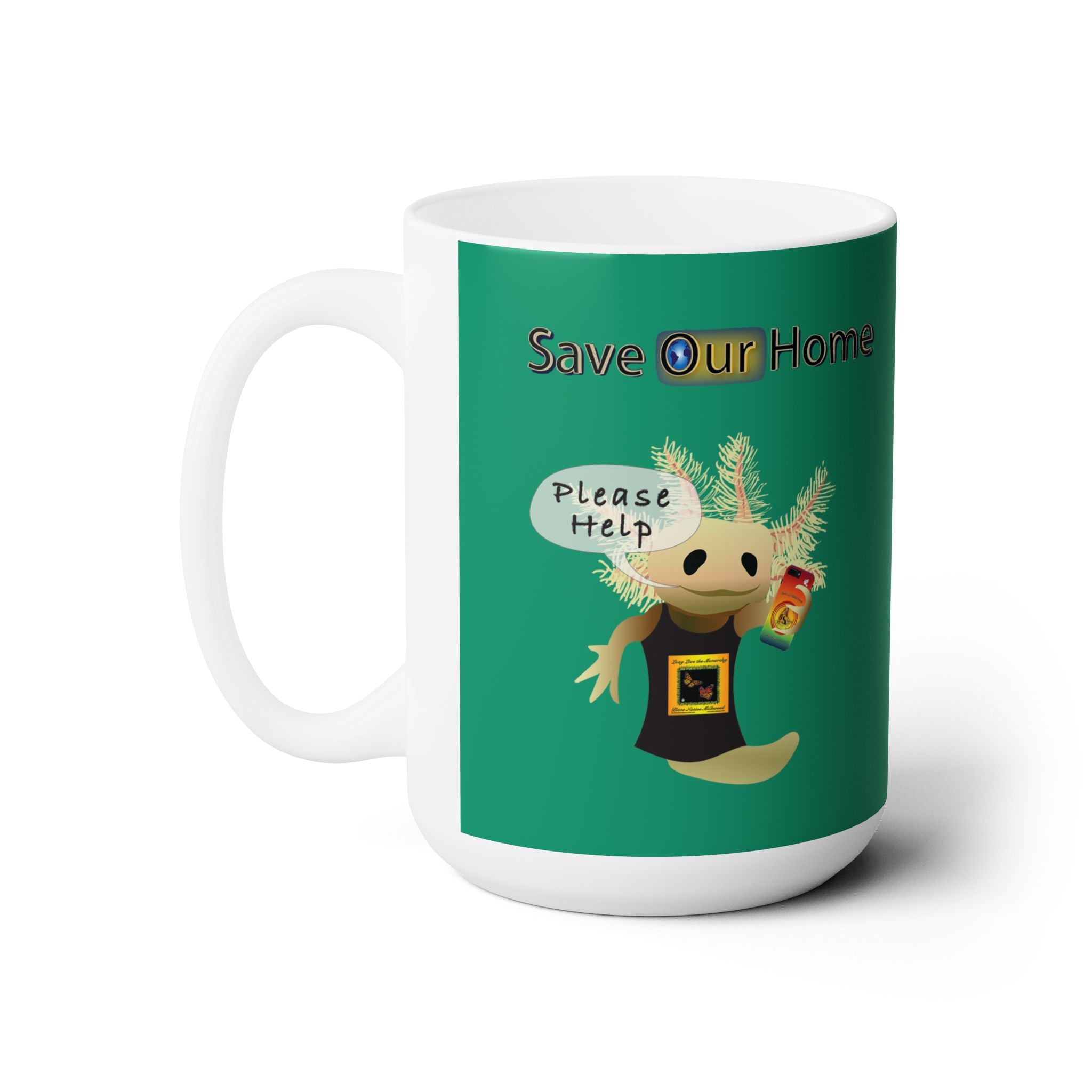 Axolotl Please Help Mug 15oz
