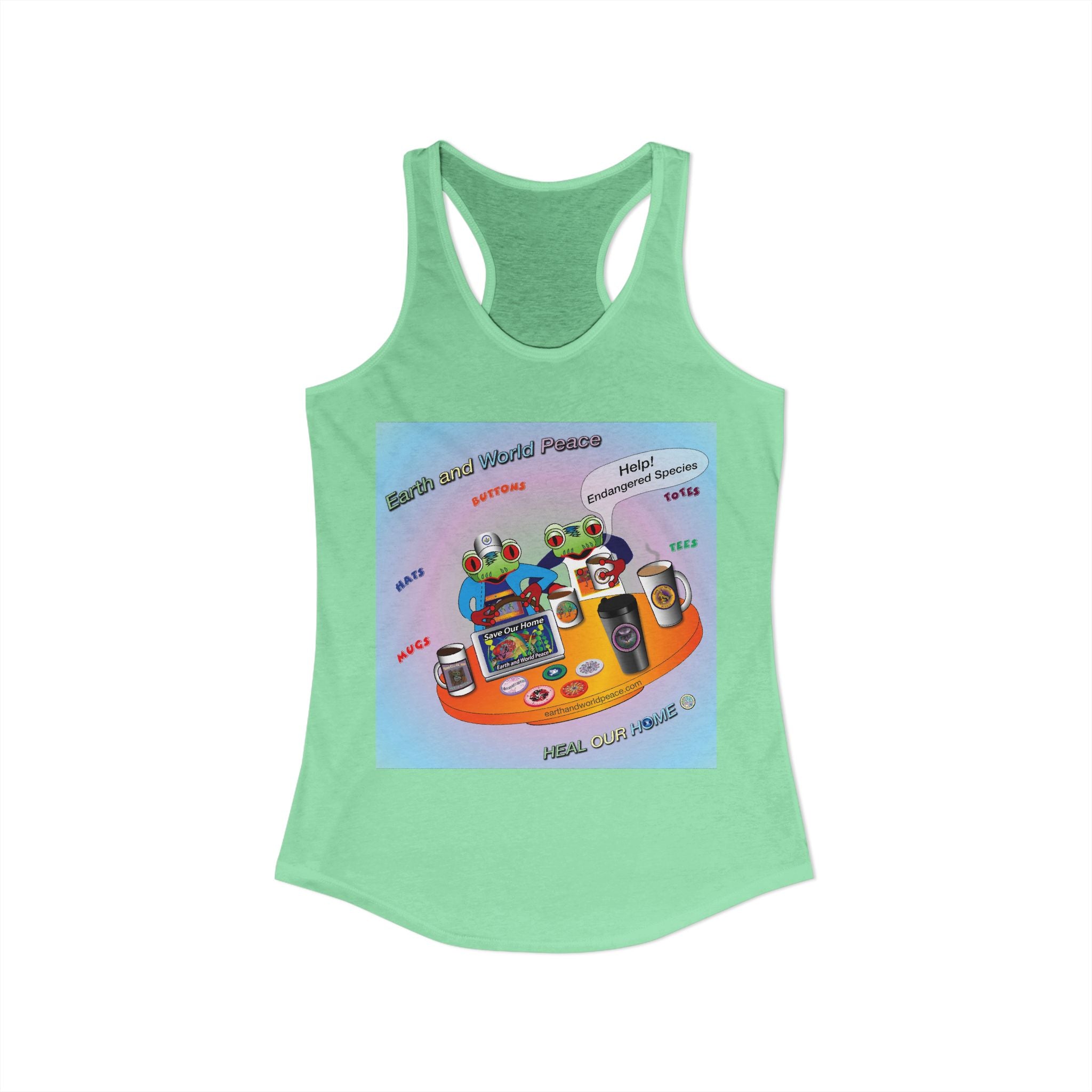 Frog Flying  Promo tank - Racerback Tank