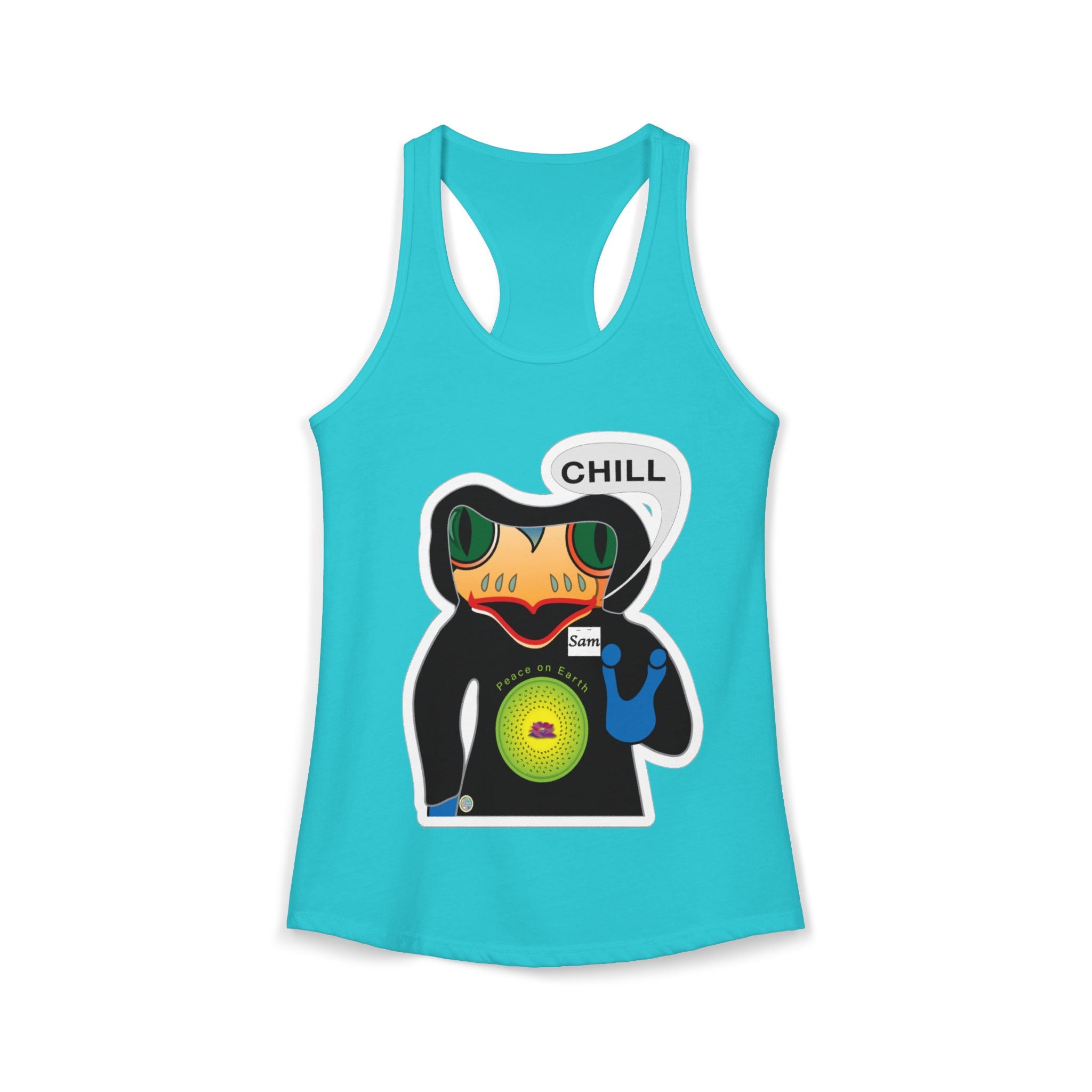 Frog Sticker Tank Tops Chill