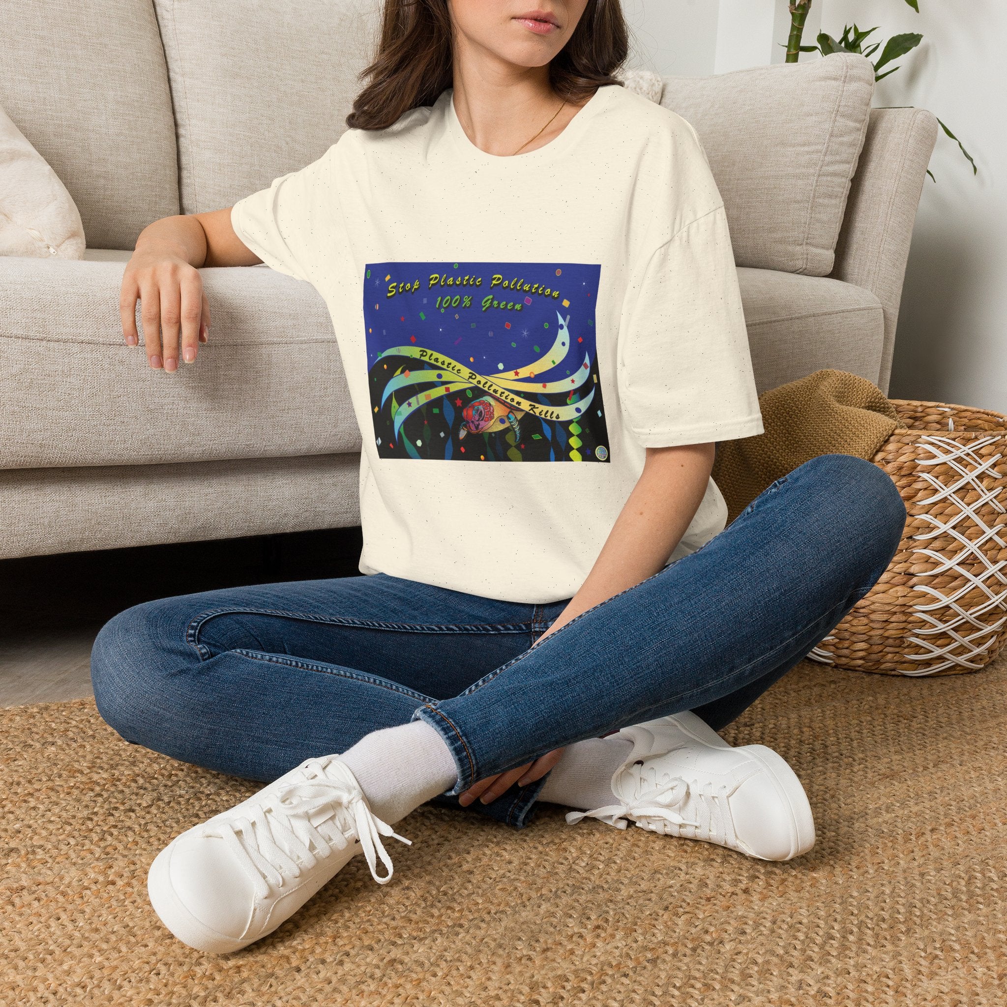 Stop Plastic Pollution Unisex Softstyle T-Shirt