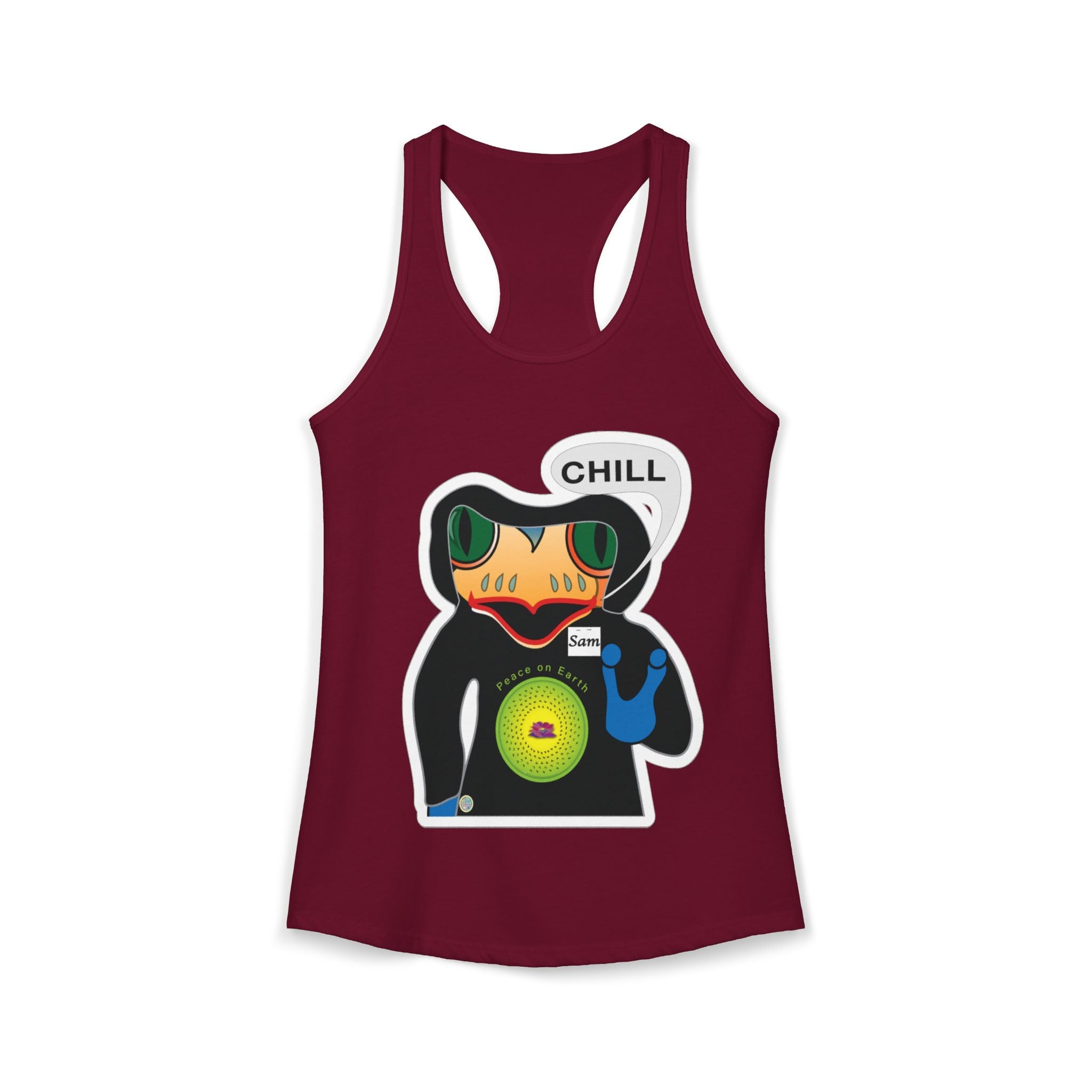 Frog Sticker Tank Tops Chill
