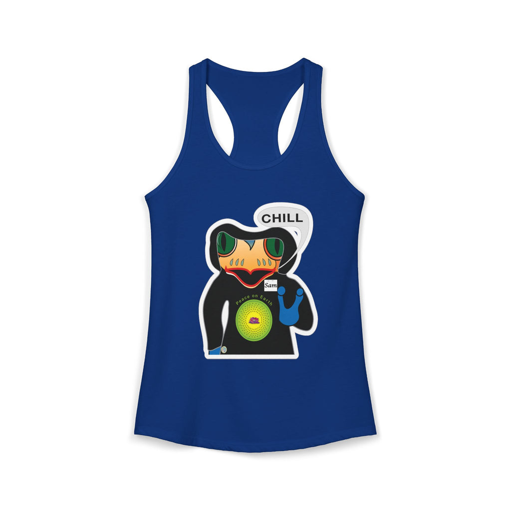Frog Sticker Tank Tops Chill