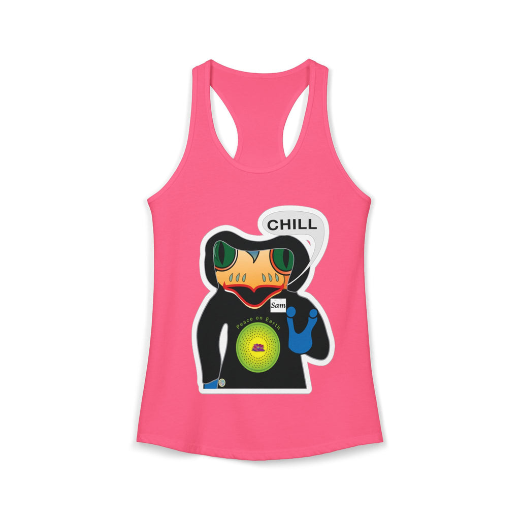 Frog Sticker Tank Tops Chill