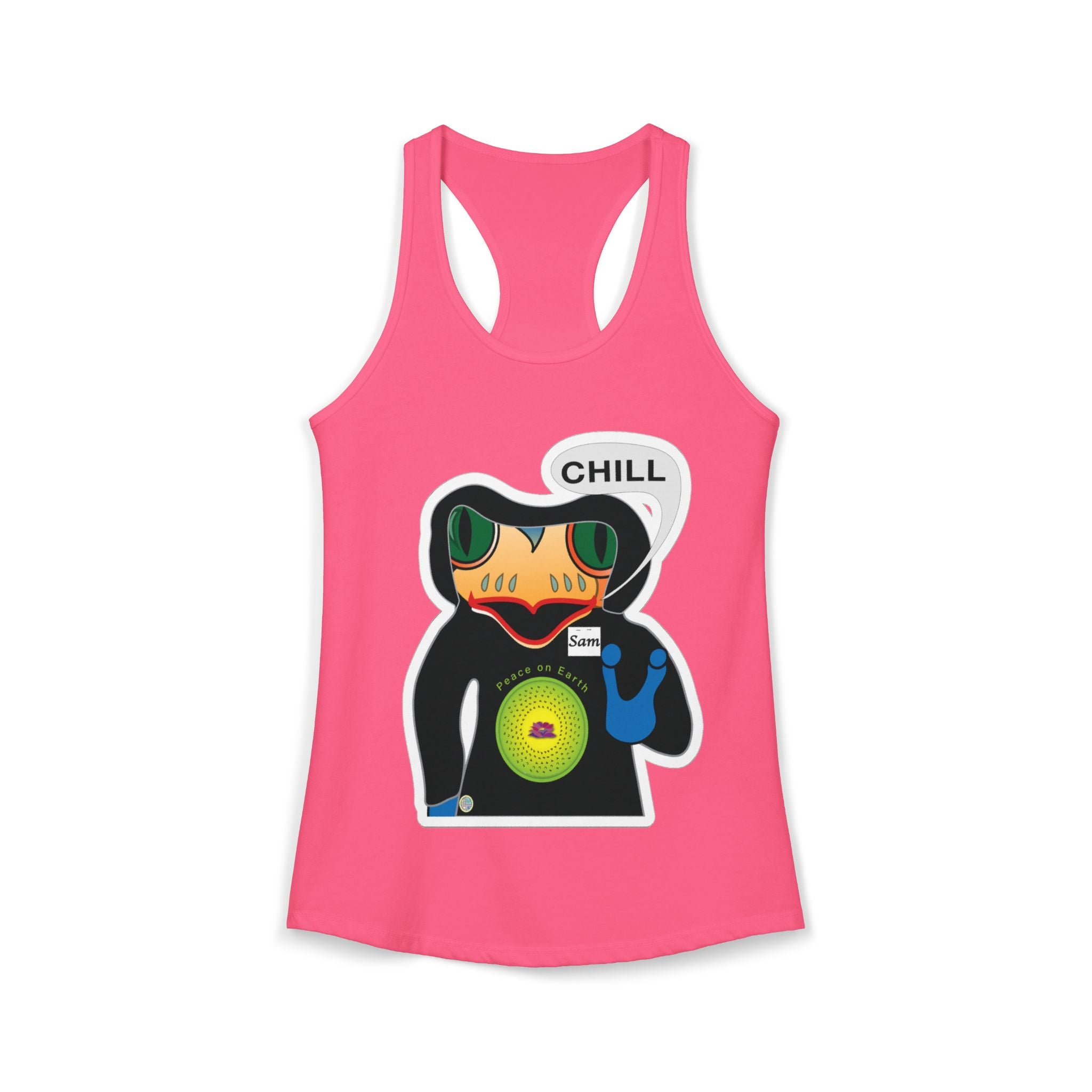 Frog Sticker Tank Tops Chill