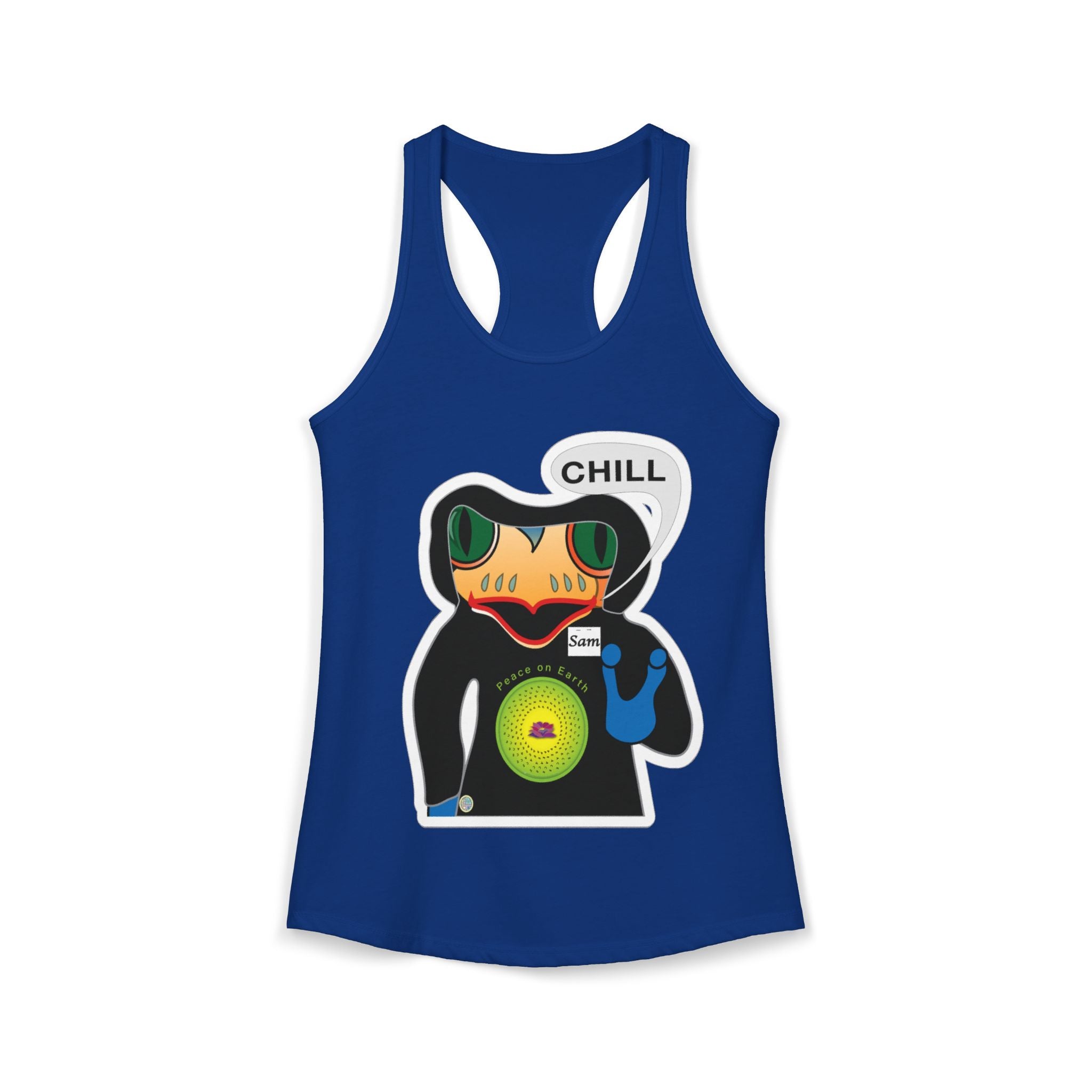Frog Sticker Tank Tops Chill