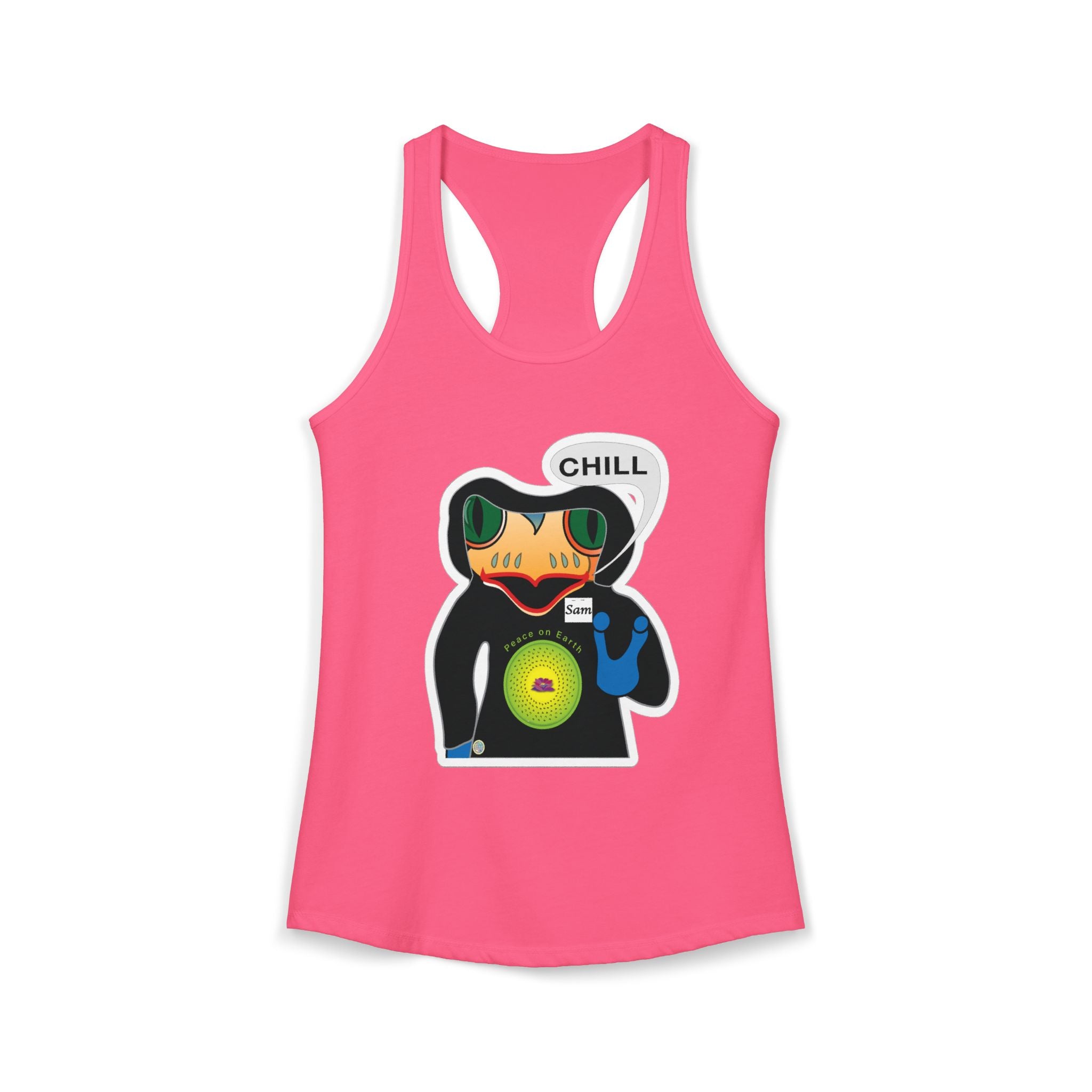 Frog Sticker Tank Tops Chill