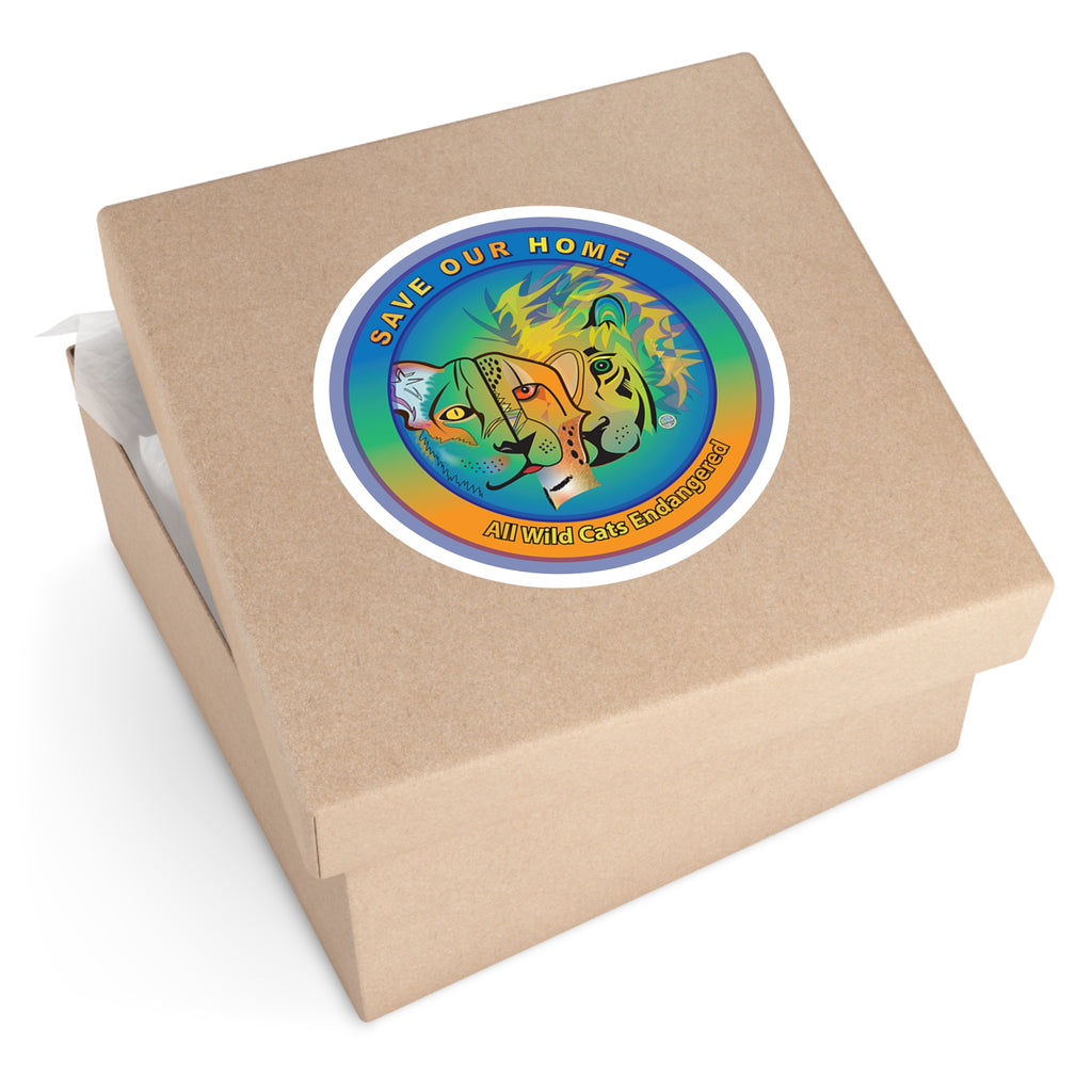 Cat Trio Endangered, Indoor\Outdoor Stickers