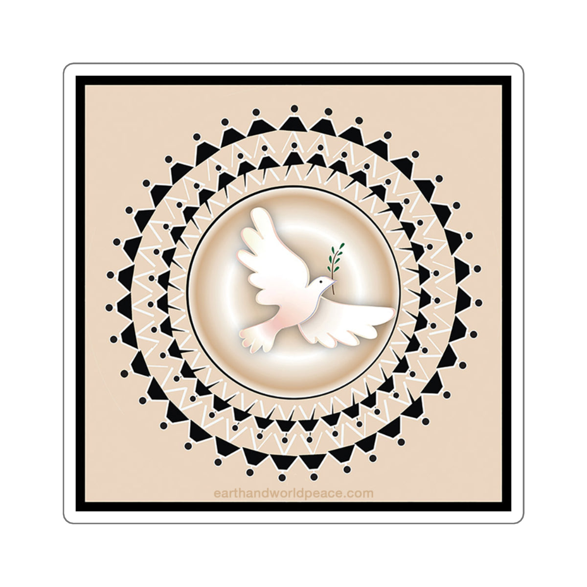 Peace Dove Creamy Sticker