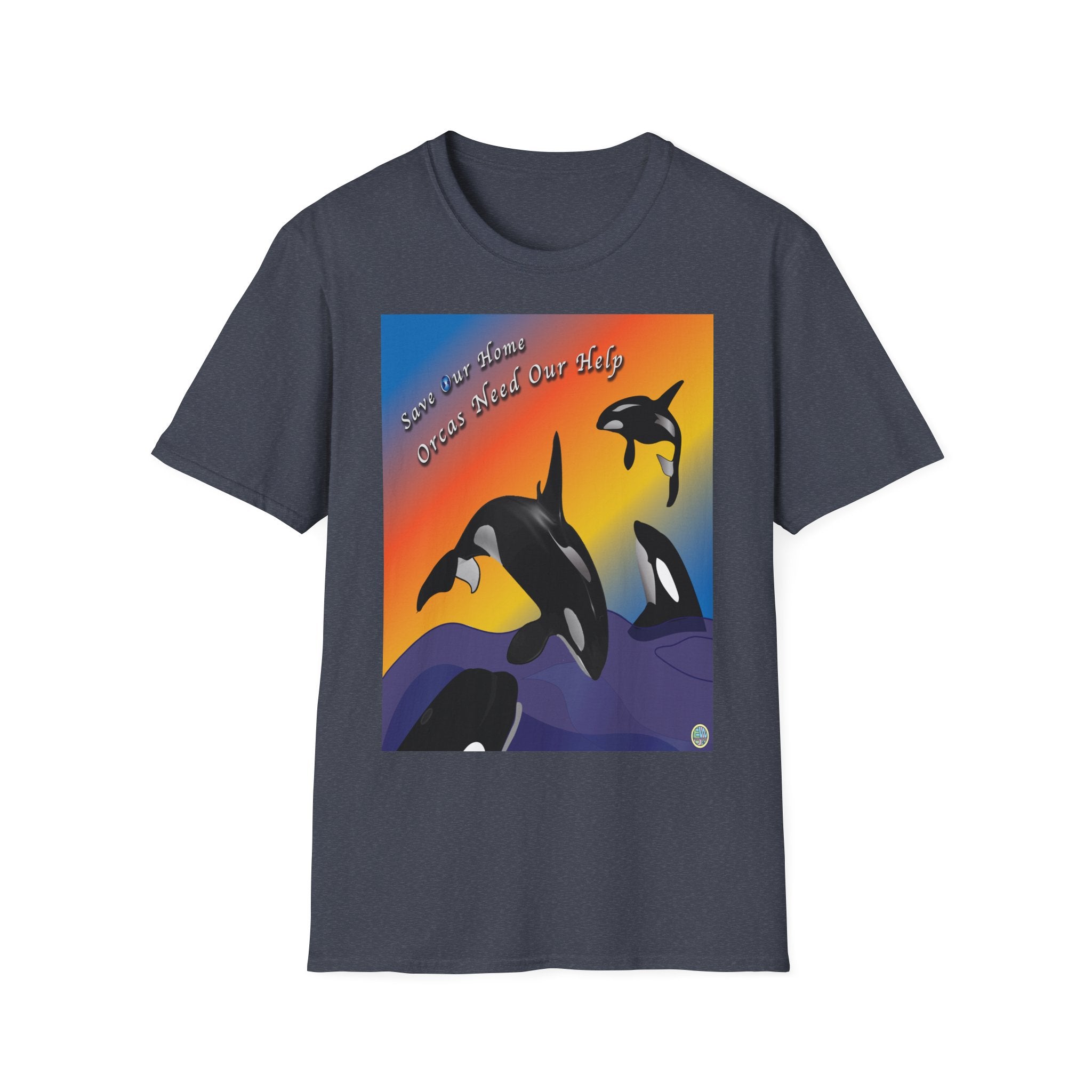 Orca at Play Unisex Softstyle T-Shirt