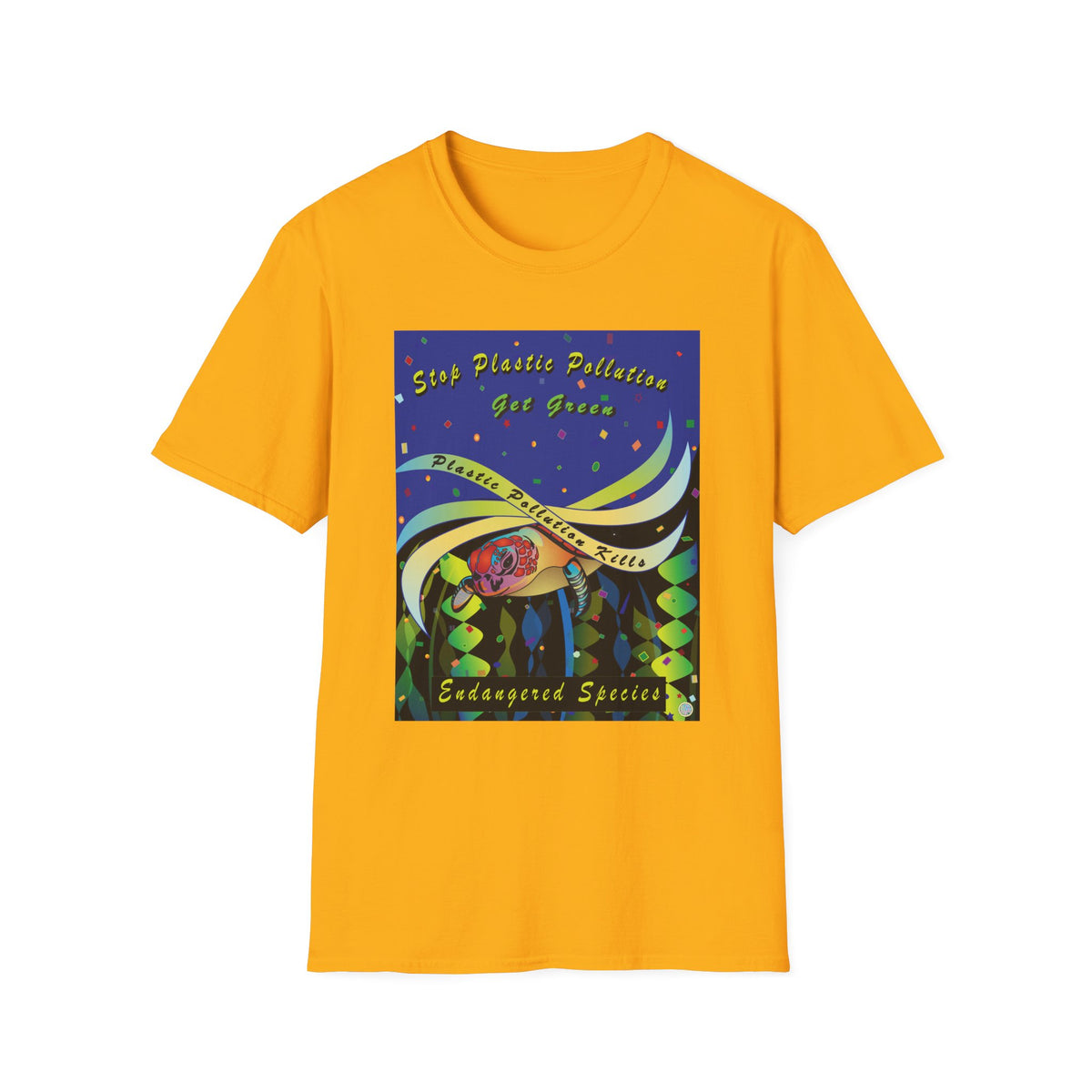 Plastic Pollution Sea Turtle Softstyle T-Shirt