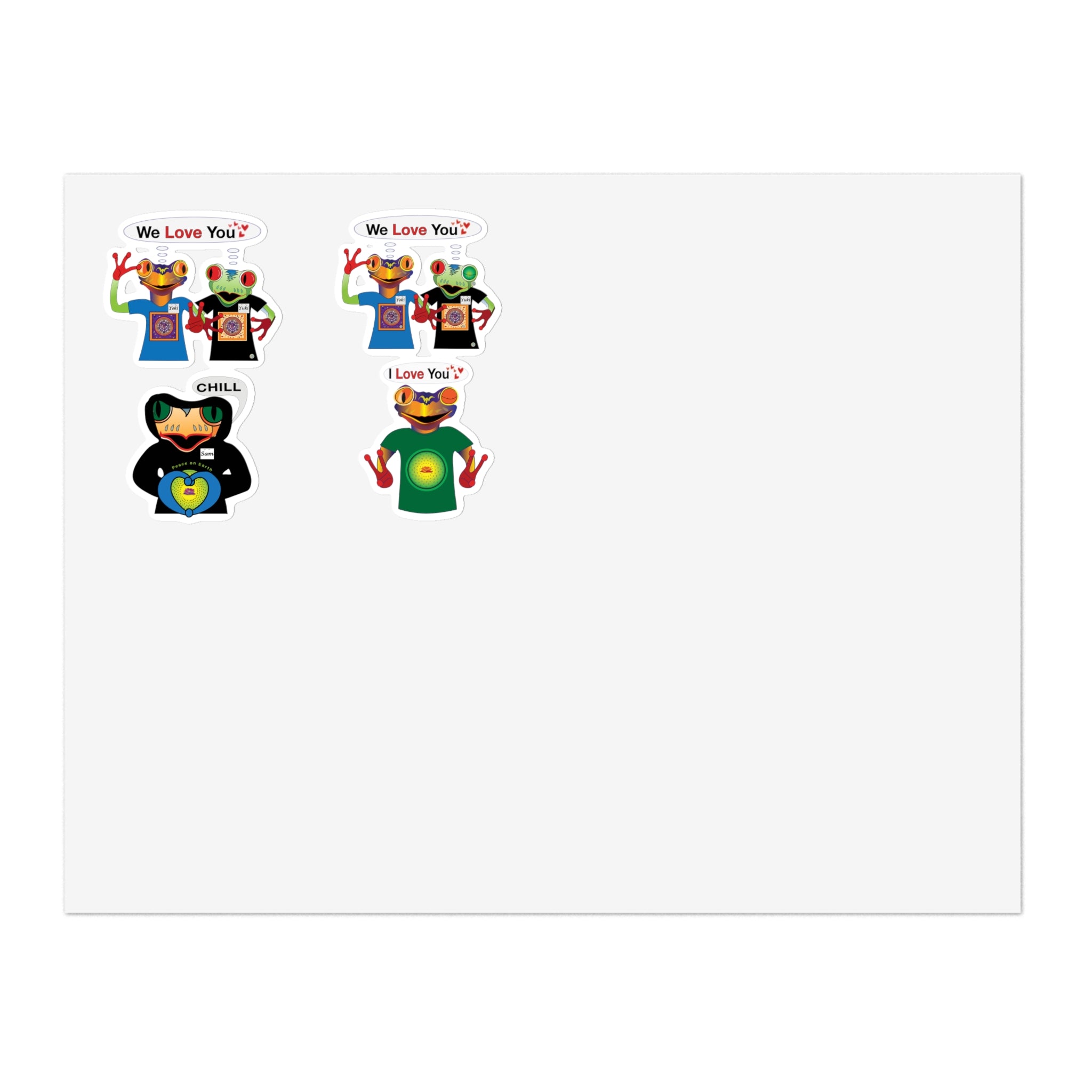 Mc Frogs Love You Sticker Sheets