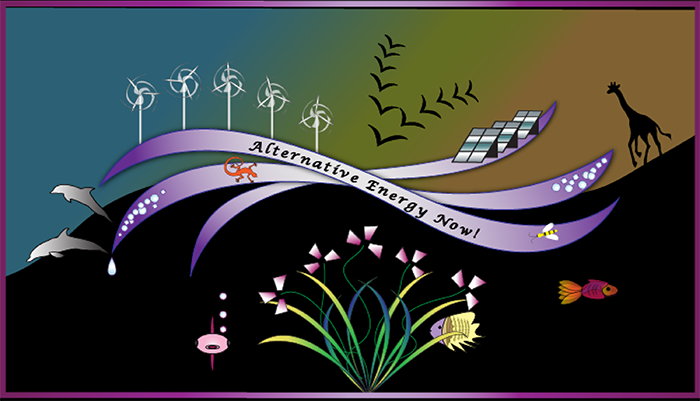 Alternative Energy Purple Tote