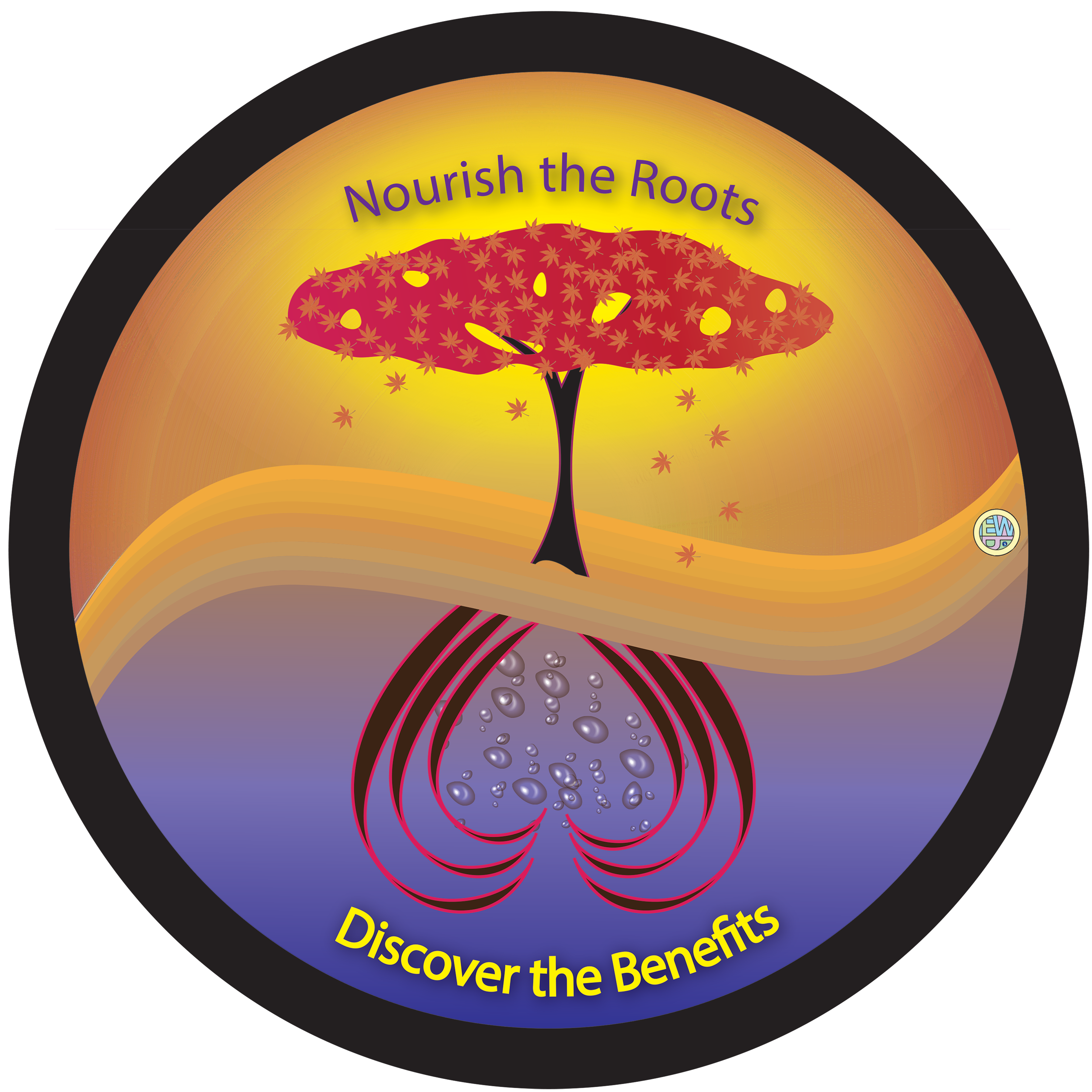 Discover The Benefits, Nourish The Roots Racerback Tank
