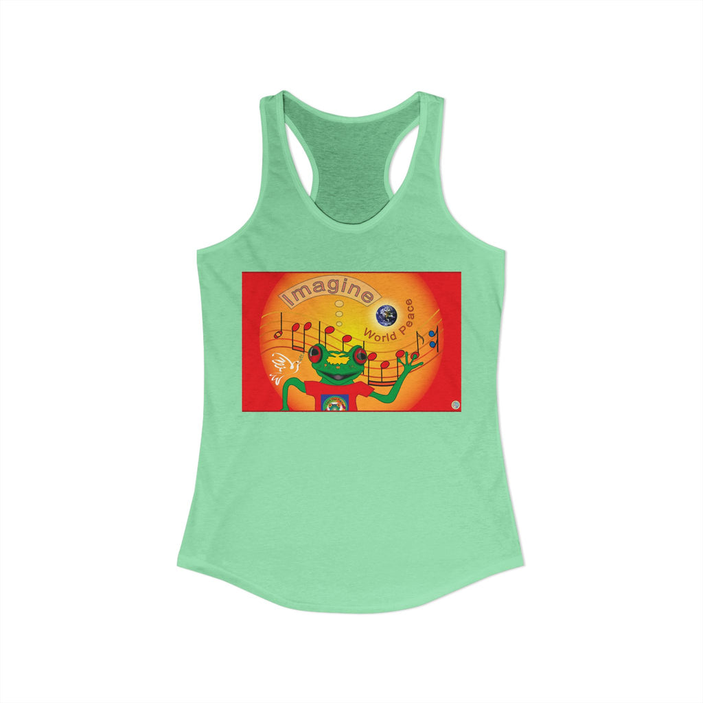 Imagine World Peace Frogster Racerback Tank