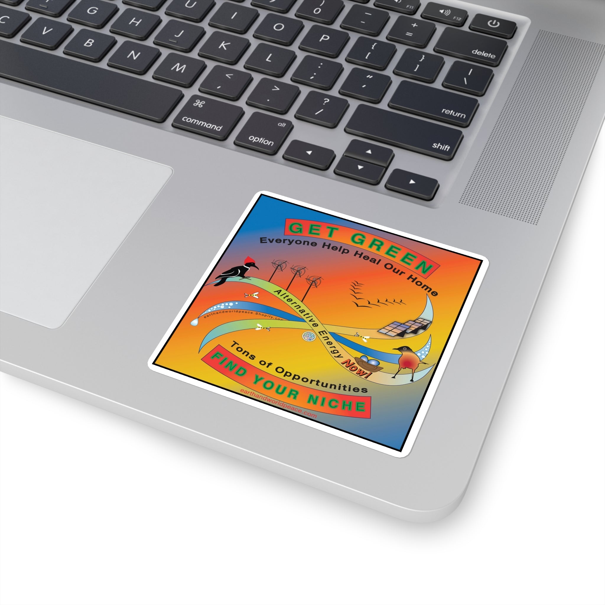 Get Green with Woody & Alt Energy Sticker