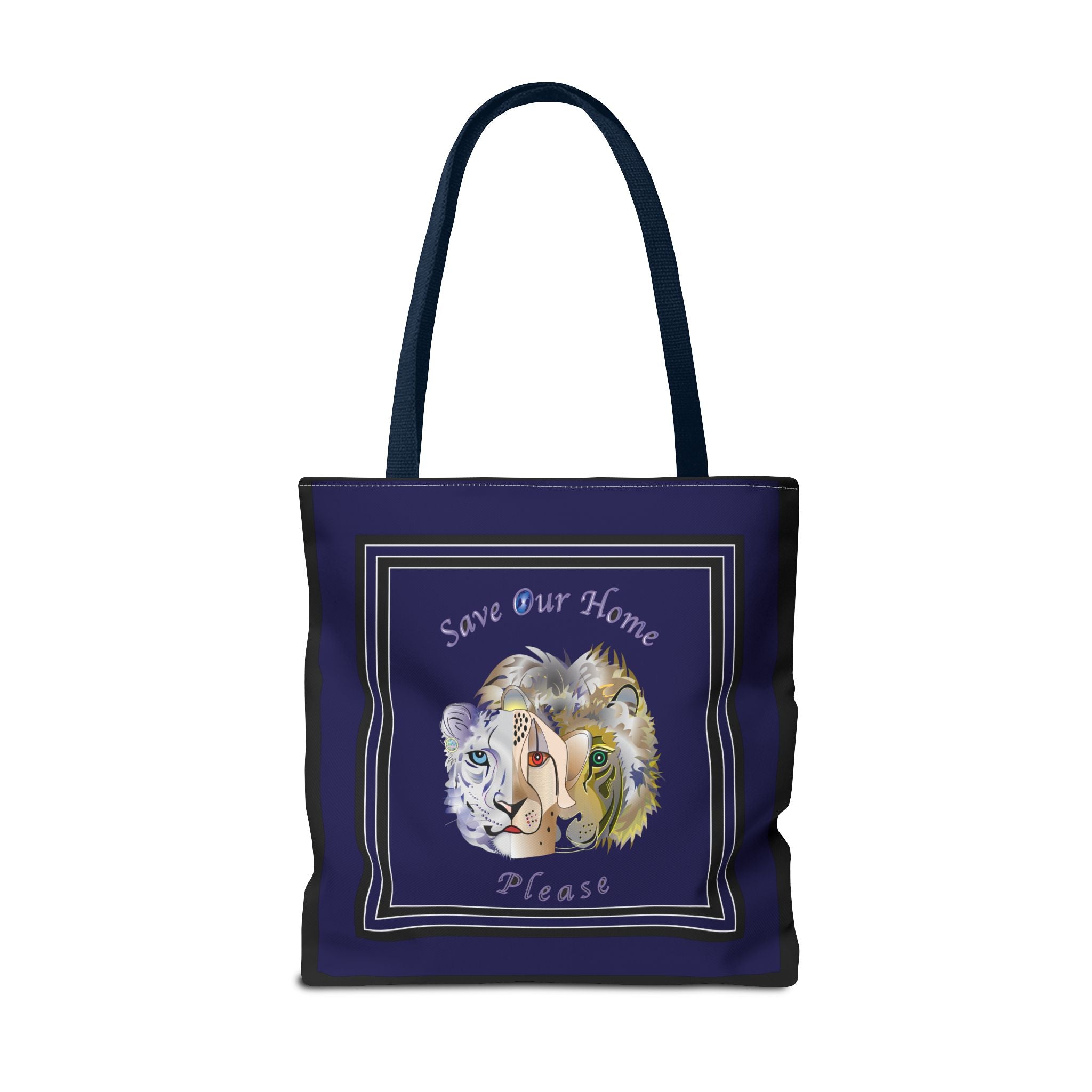Tote Bag - Snow Leopard, Cheetah, Lion Squared