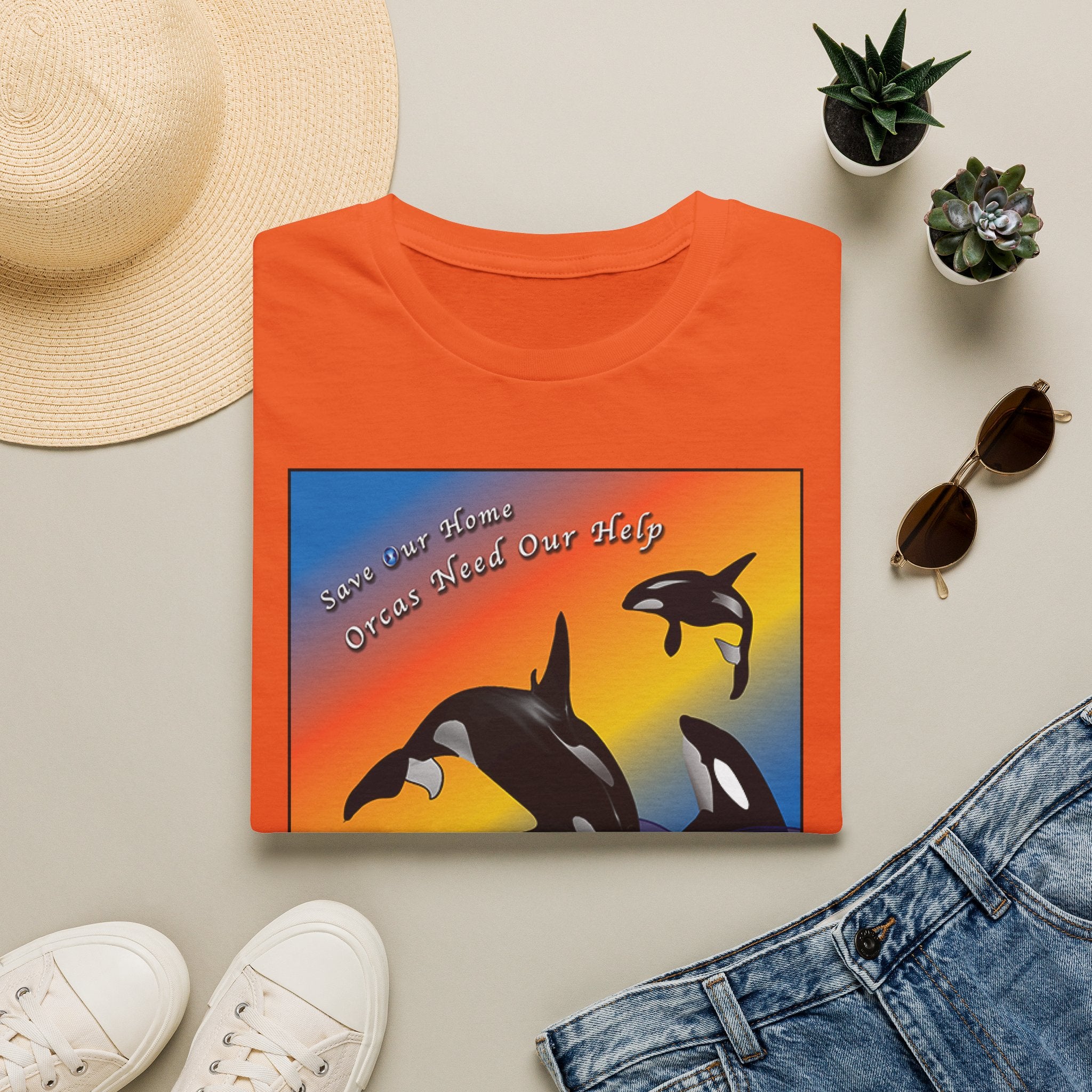 Orca at Play Unisex Softstyle T-Shirt