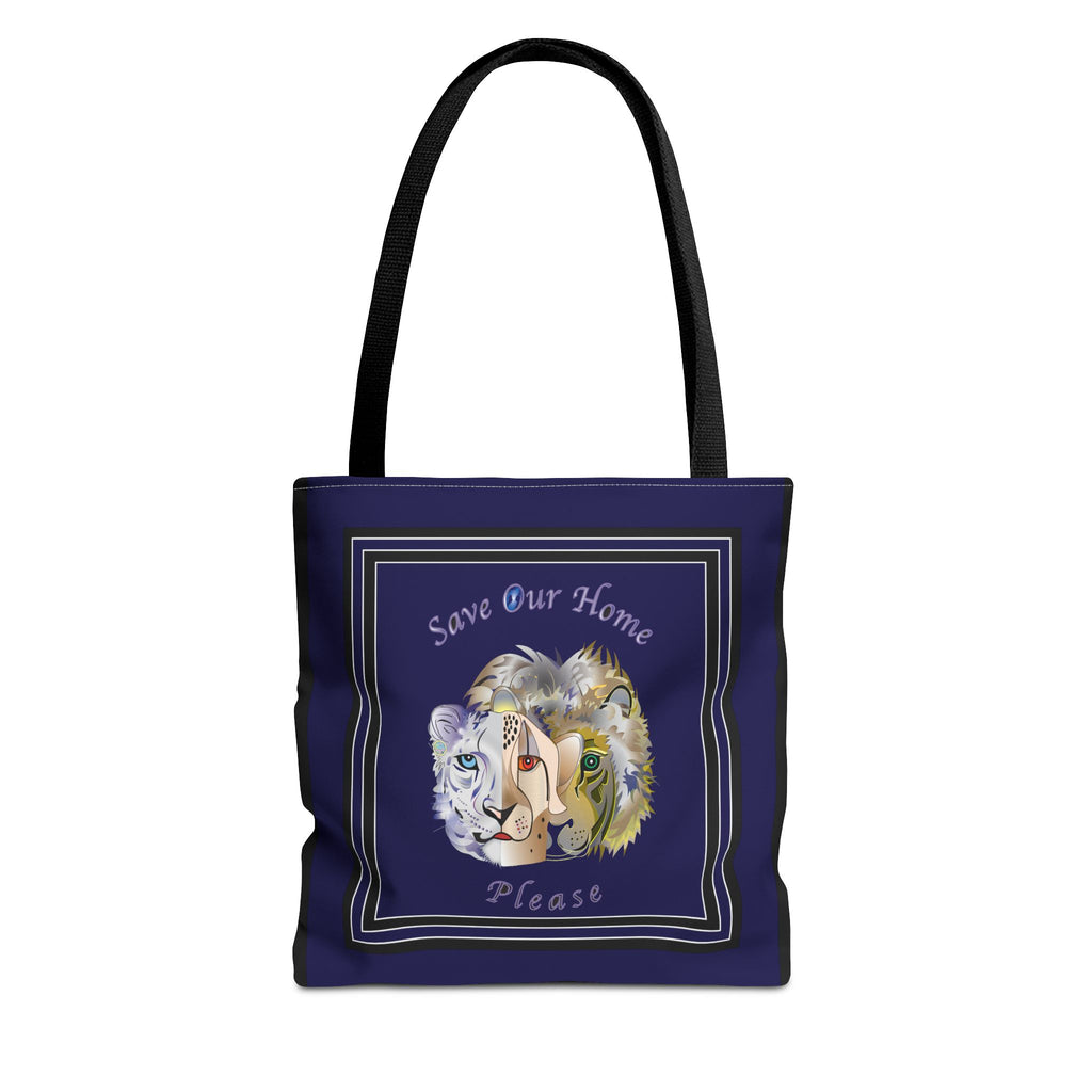 Tote Bag - Snow Leopard, Cheetah, Lion Squared