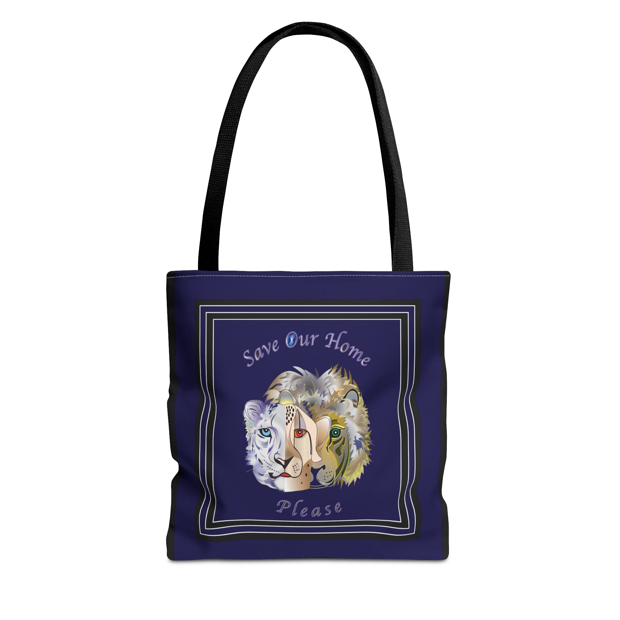 Tote Bag - Snow Leopard, Cheetah, Lion Squared