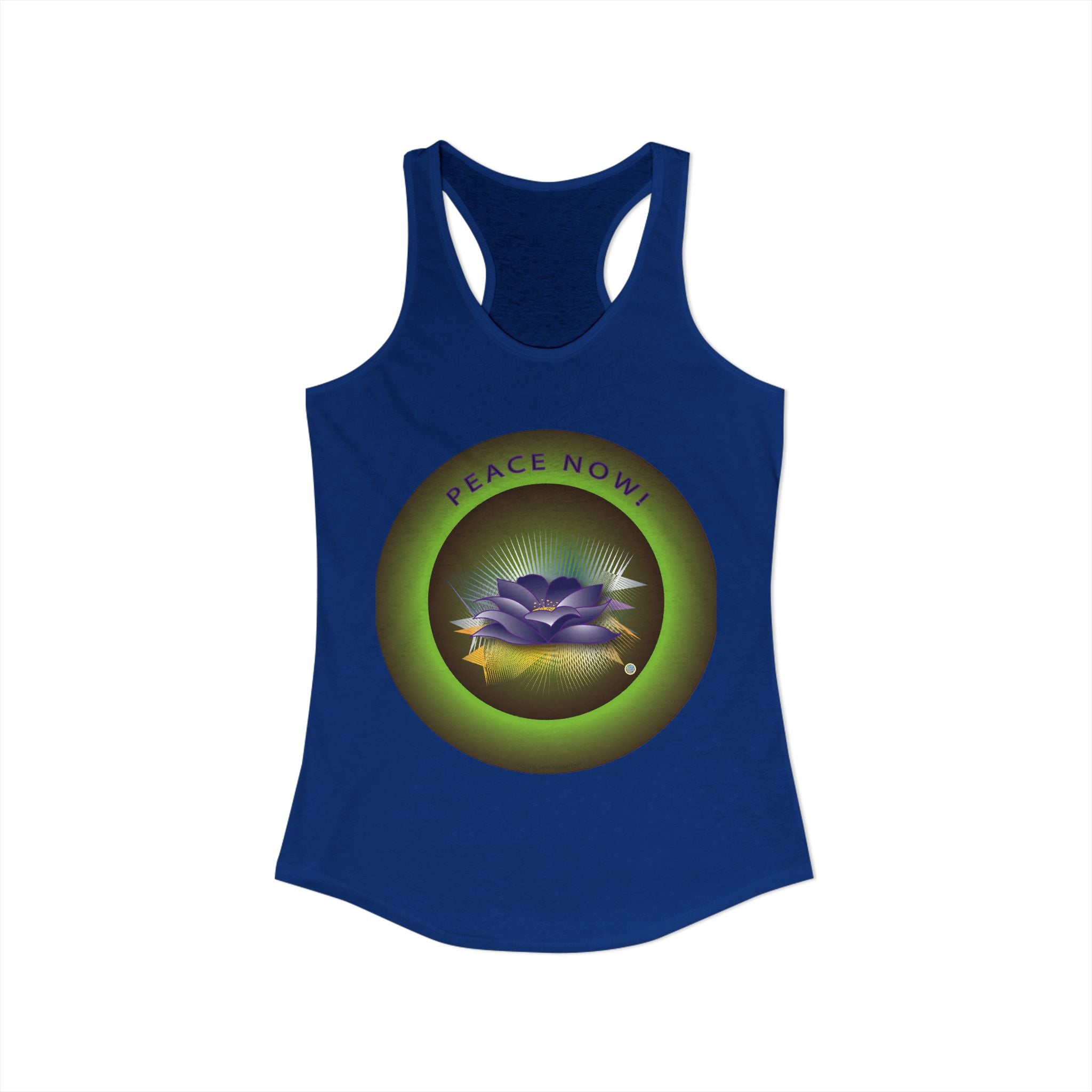 Lotus and Green Peace Racerback Tank