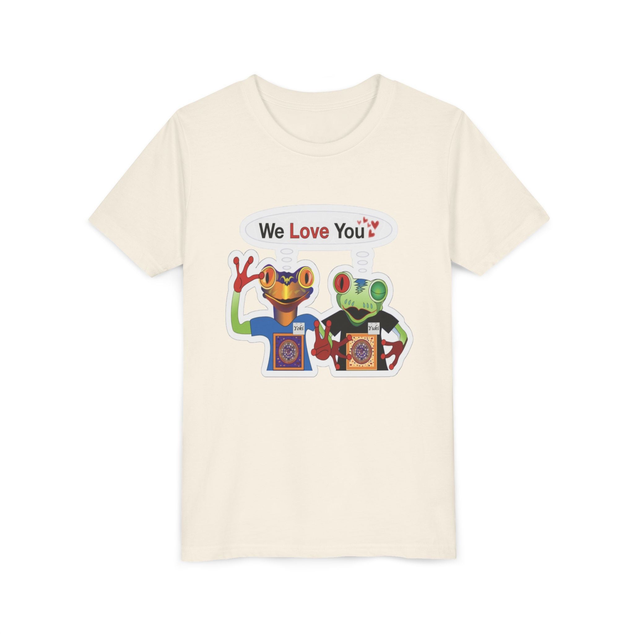 Mc Frogs say "We Love You" Kids Sticker Tee
