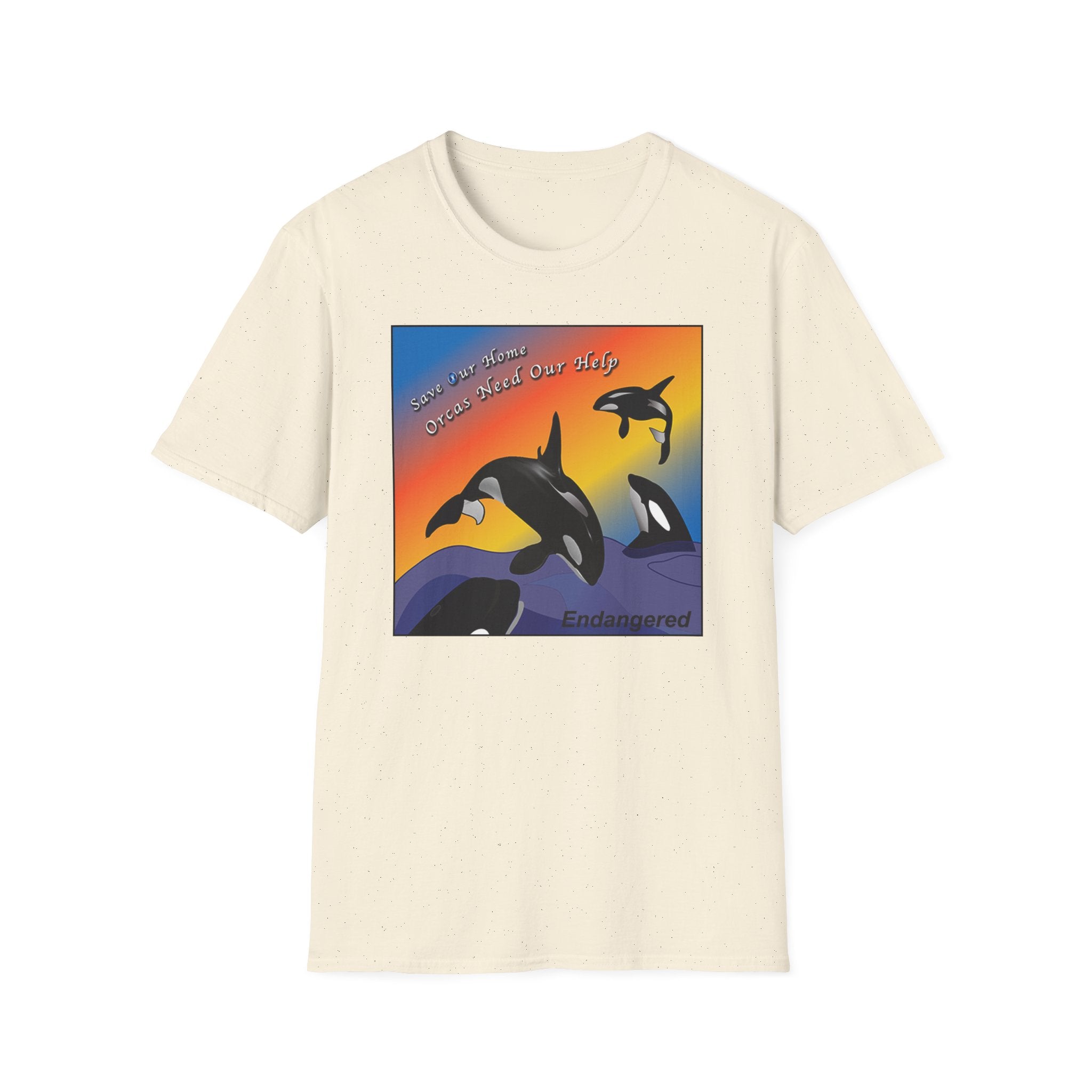Orca at Play Unisex Softstyle T-Shirt