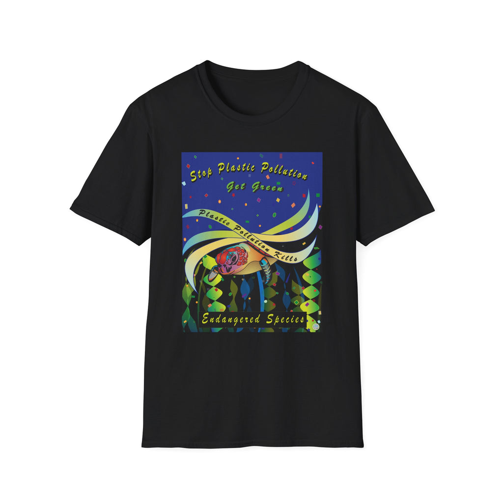 Plastic Pollution Sea Turtle Softstyle T-Shirt