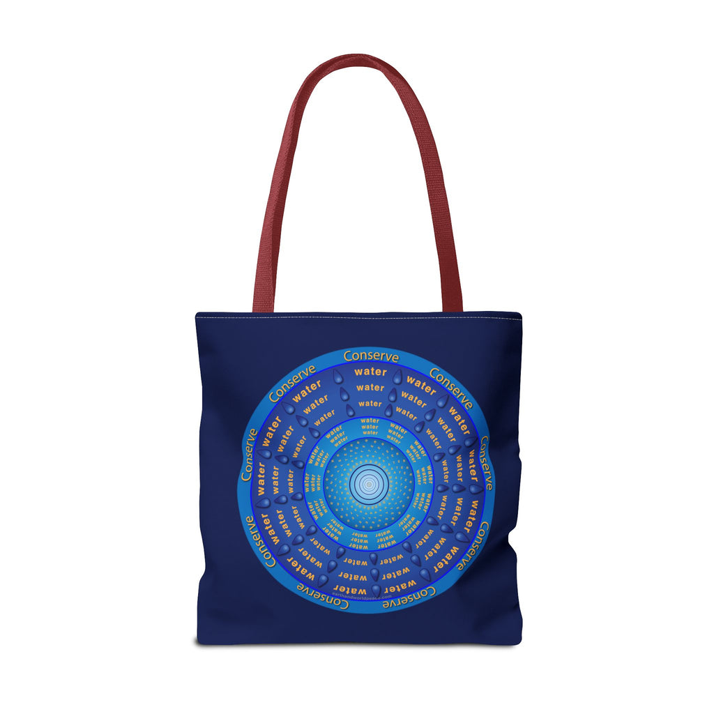 Conserve Water Blue & Gold Tote Bag