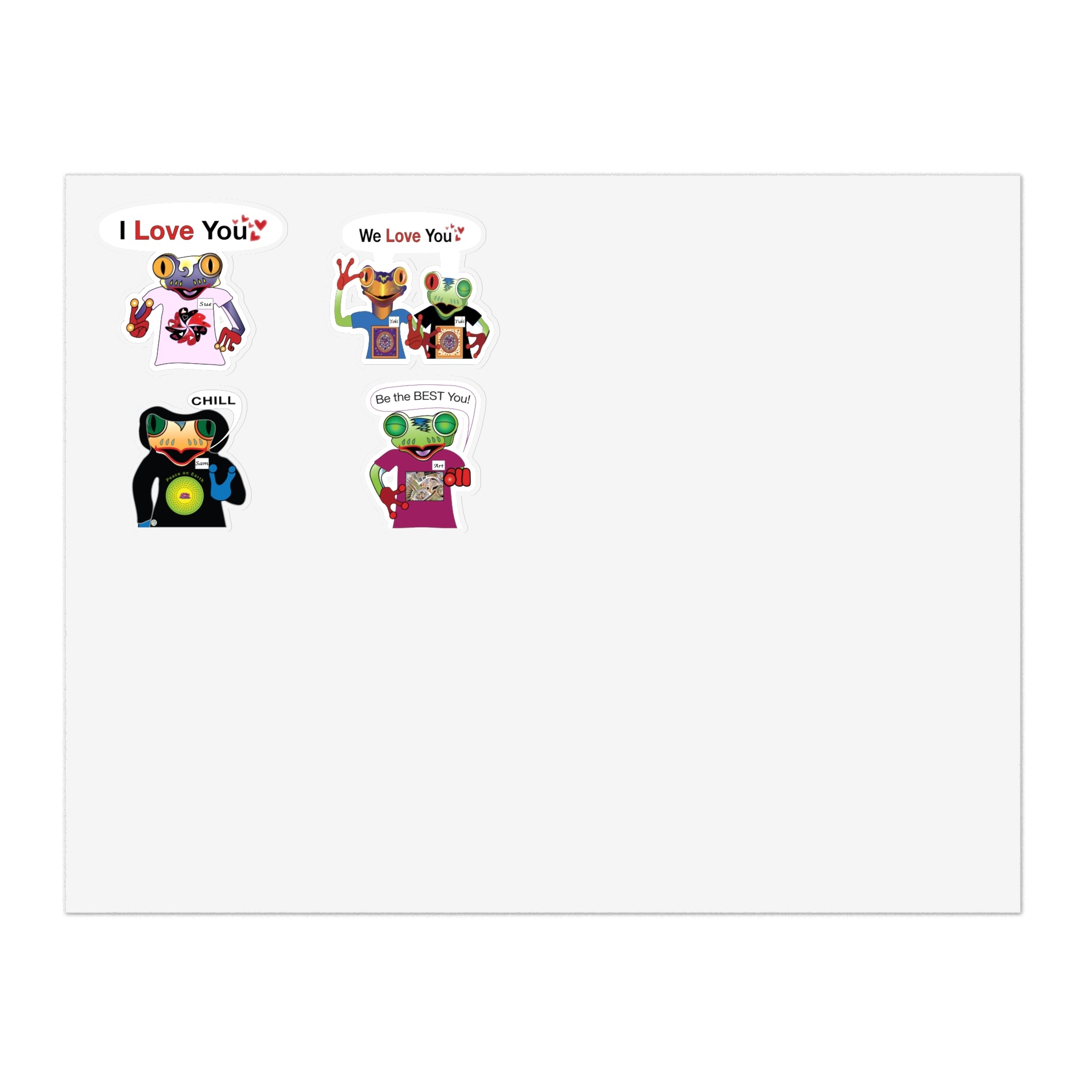 Mc Frogs I Love You Sticker Sheets