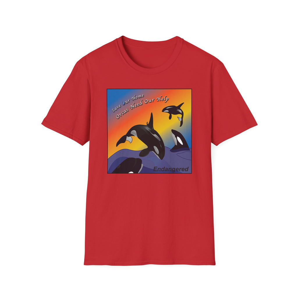 Orca at Play Unisex Softstyle T-Shirt